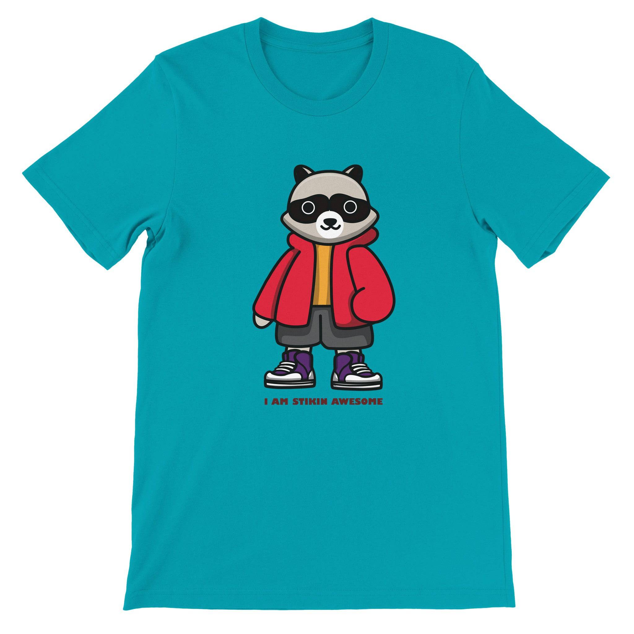 Budget Unisex Crewneck T-shirt/Skunk-Stikin-Awesome - Enet Images