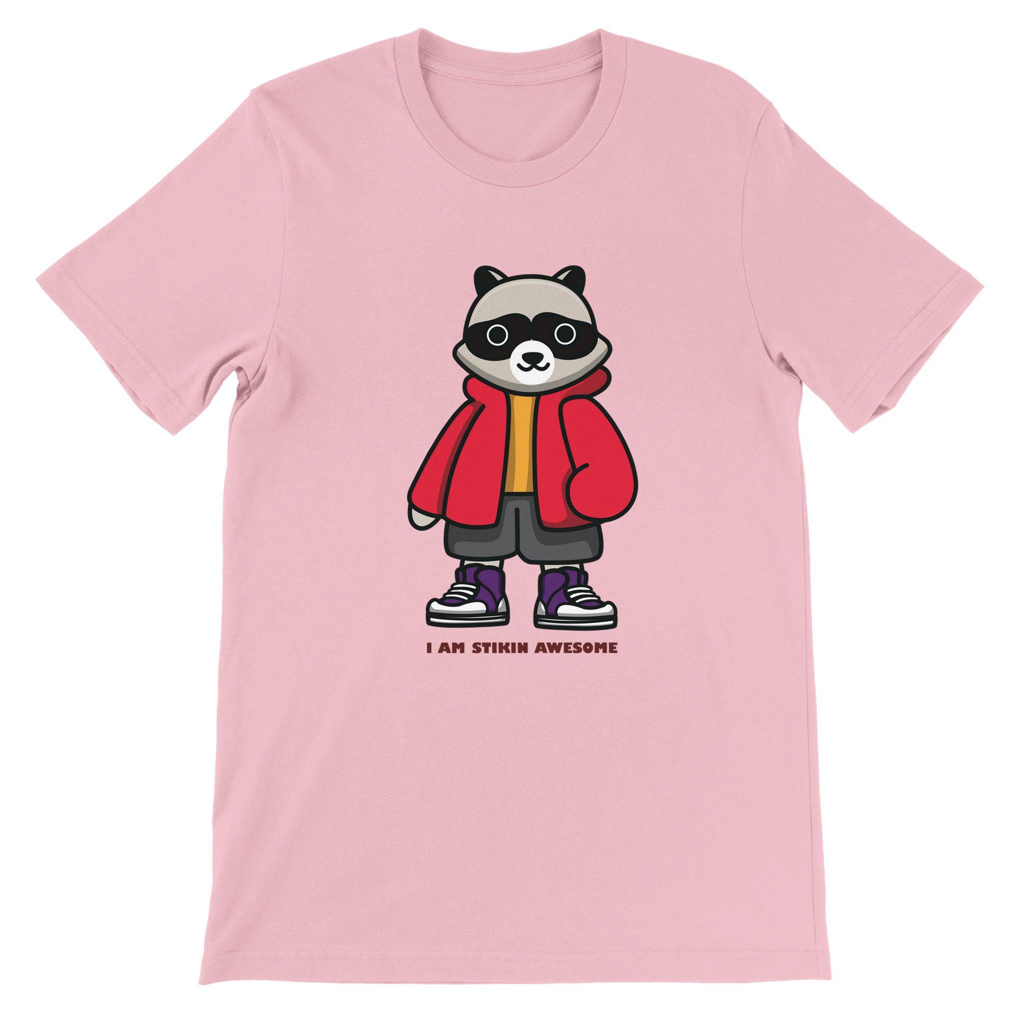 Budget Unisex Crewneck T-shirt/Skunk-Stikin-Awesome - Enet Images