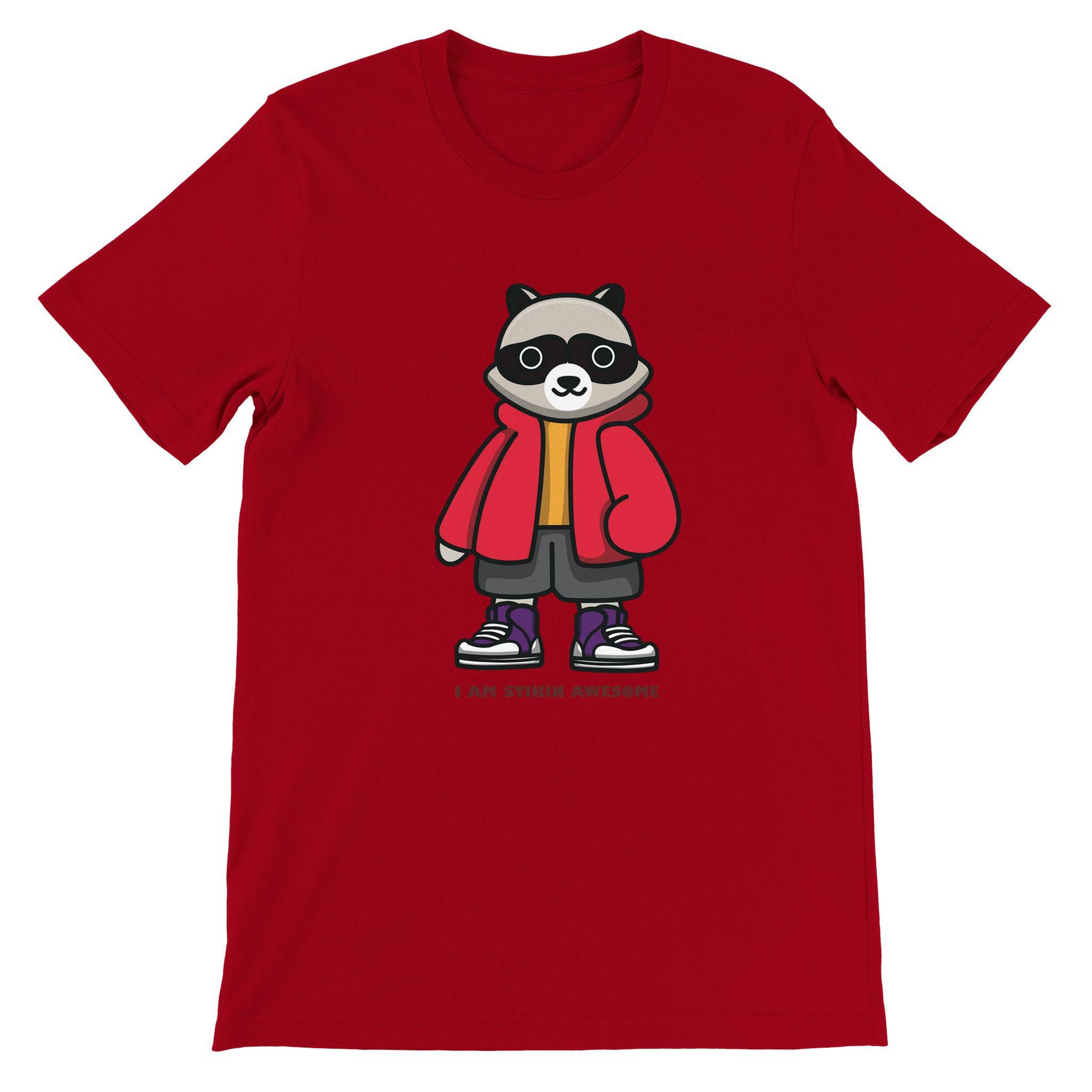 Budget Unisex Crewneck T-shirt/Skunk-Stikin-Awesome - Enet Images