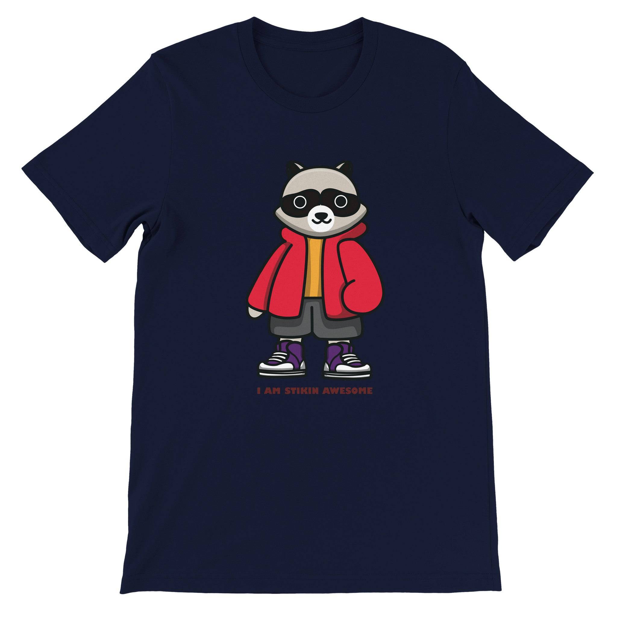 Budget Unisex Crewneck T-shirt/Skunk-Stikin-Awesome - Enet Images