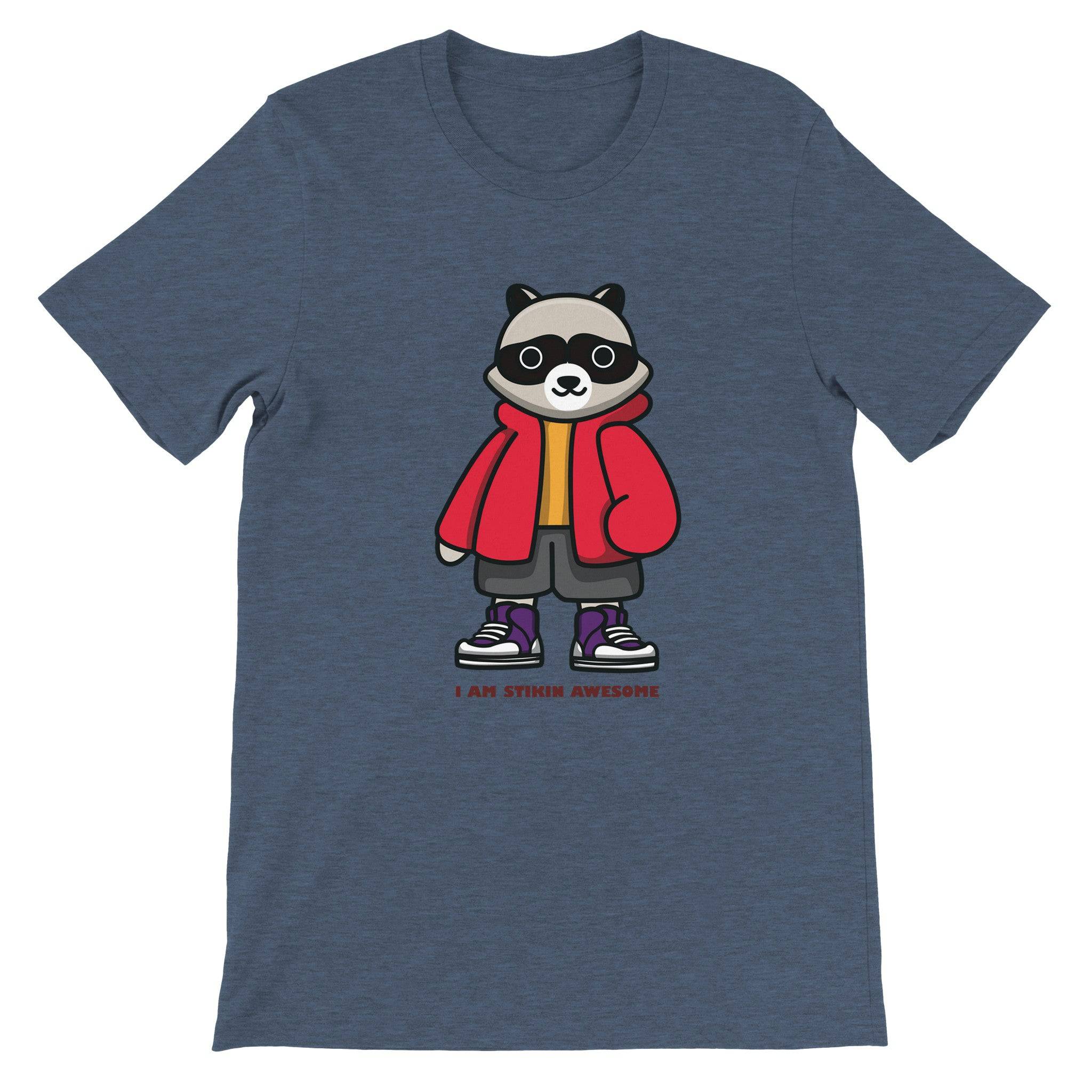 Budget Unisex Crewneck T-shirt/Skunk-Stikin-Awesome - Enet Images
