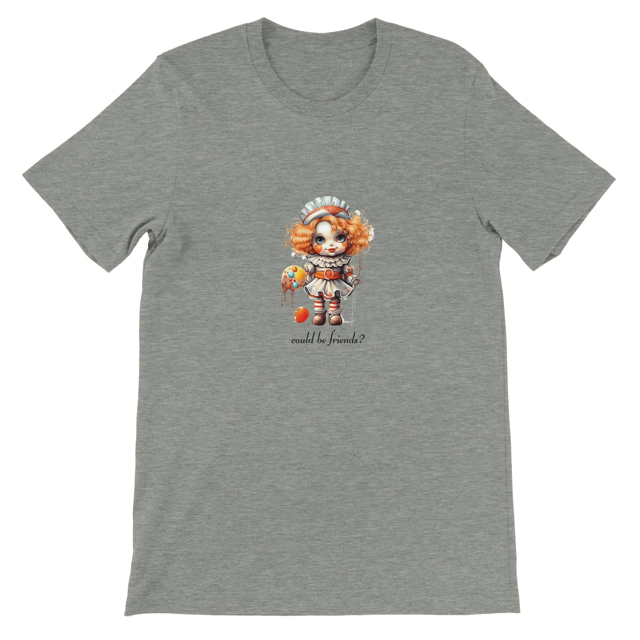 Budget Unisex Crewneck T-shirt/Spooky-Doll-Halloween - Enet Images