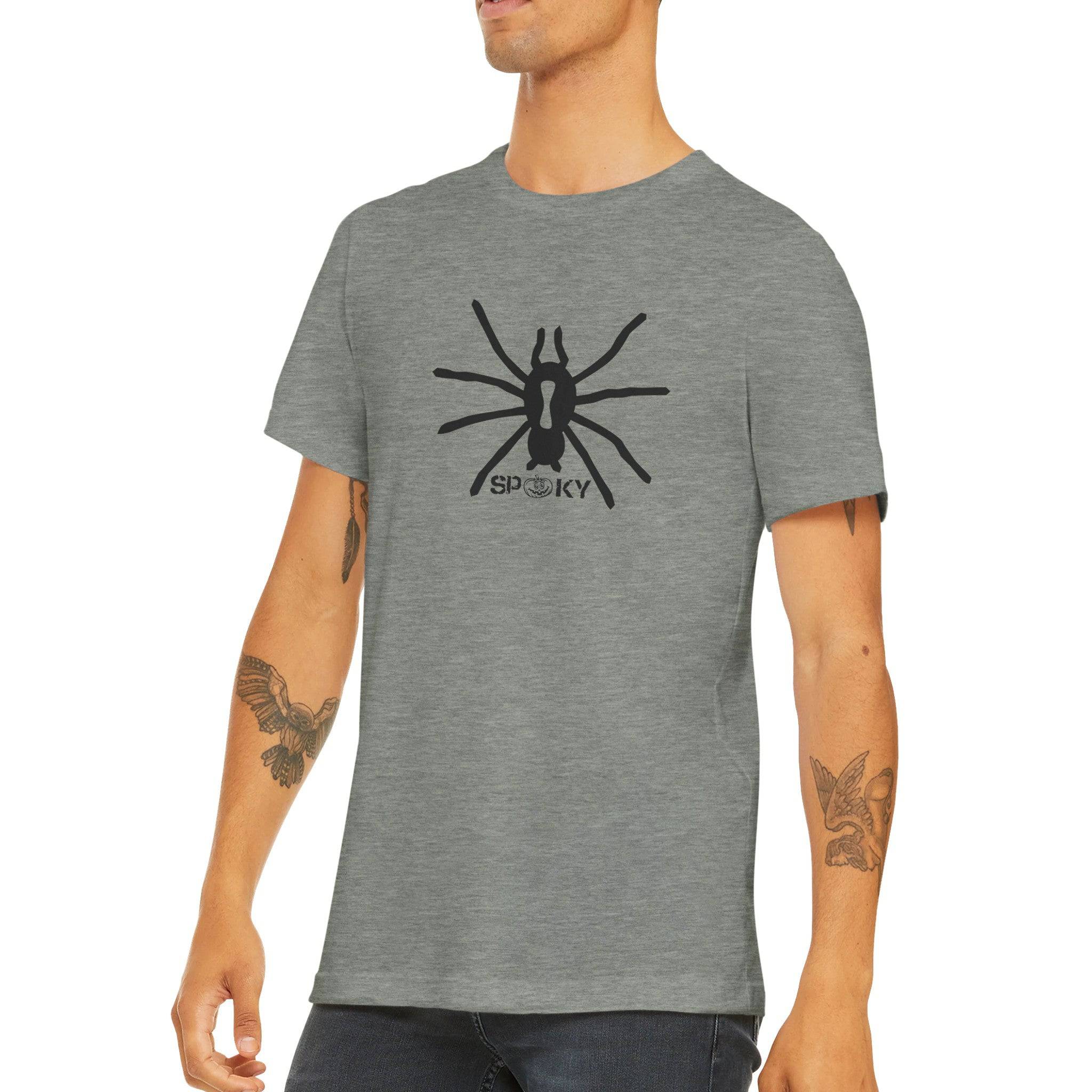 Budget Unisex Crewneck T-shirt/Spooky-Spider - Enet Images