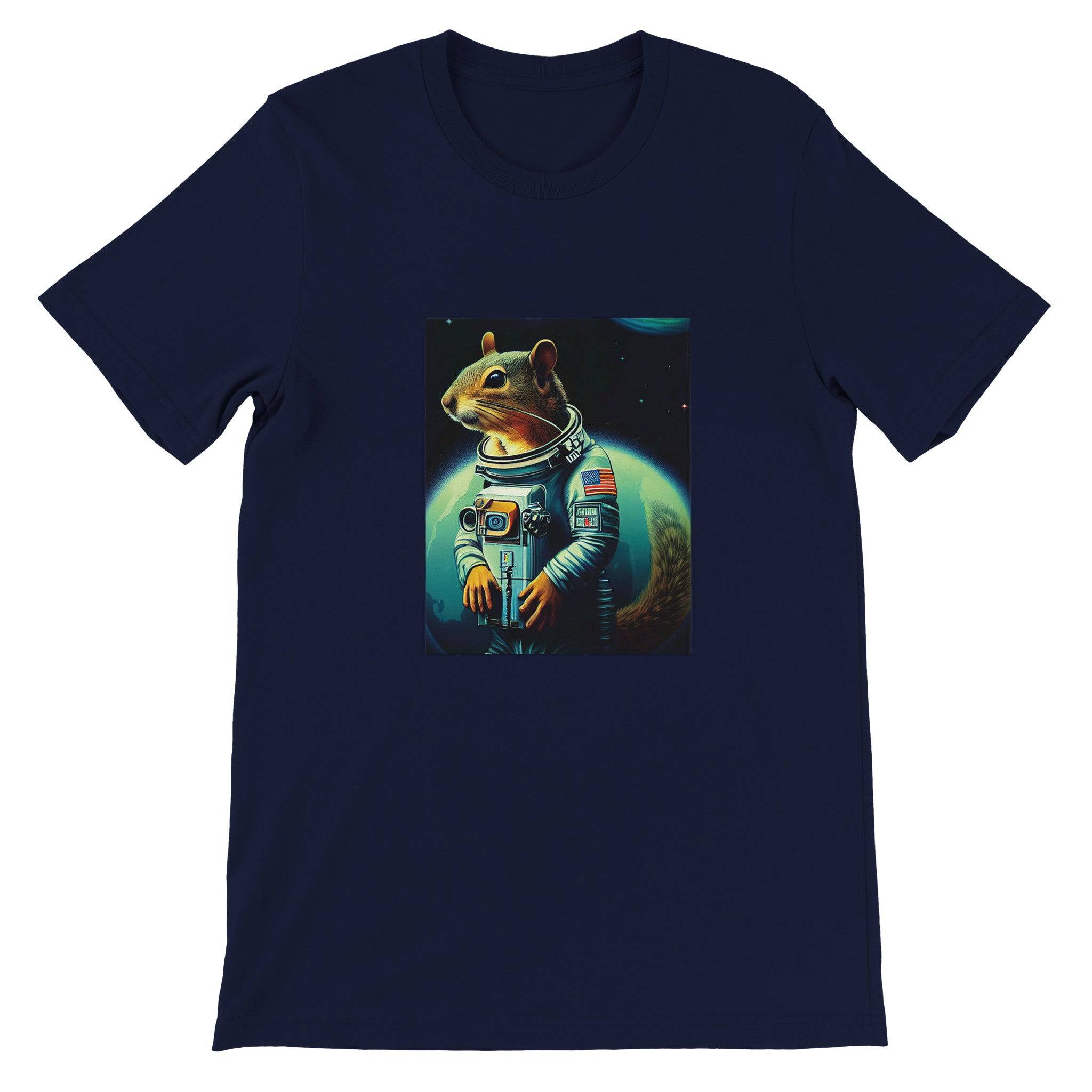 Budget Unisex Crewneck T-shirt/Squirrel-Astronaut - Enet Images