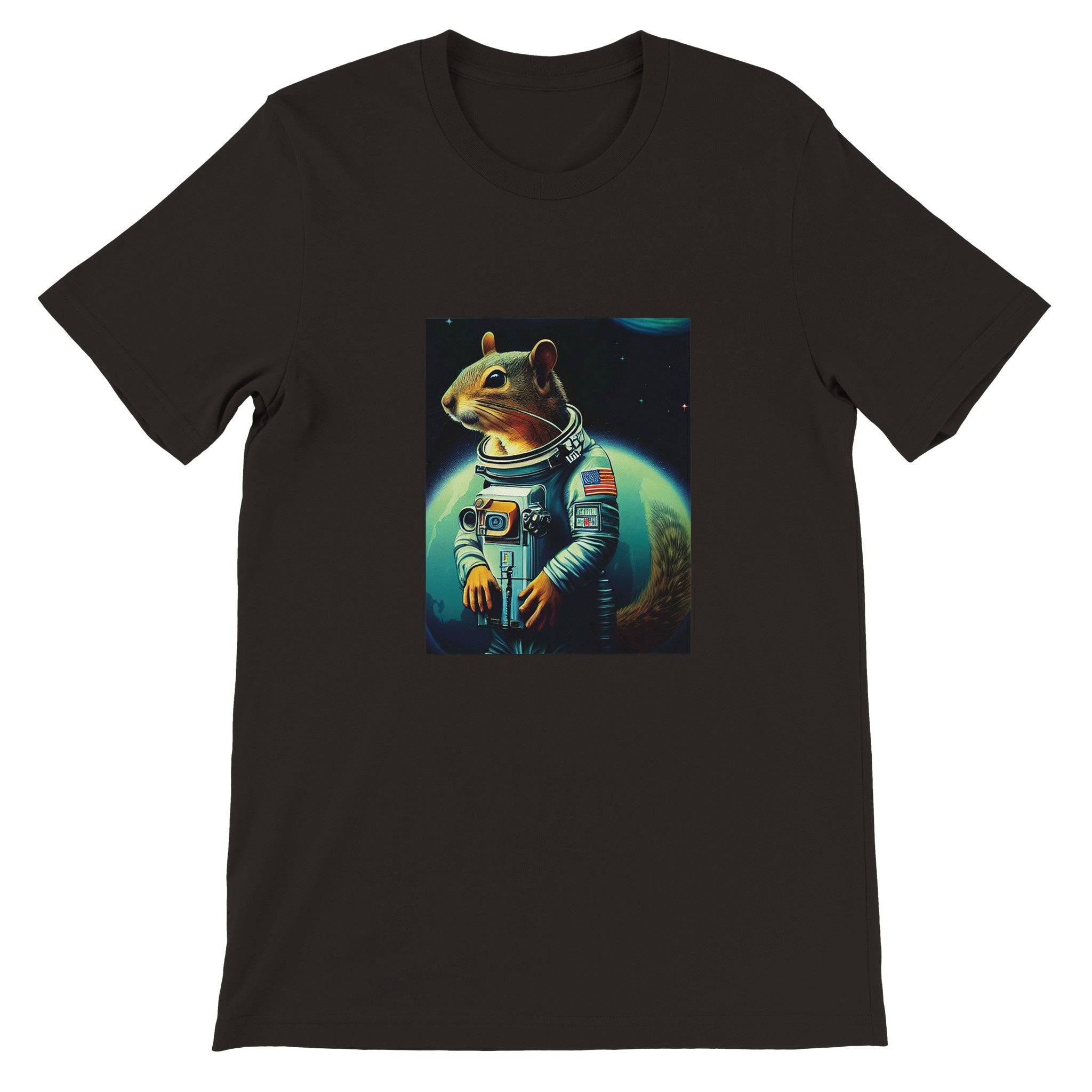 Budget Unisex Crewneck T-shirt/Squirrel-Astronaut - Enet Images