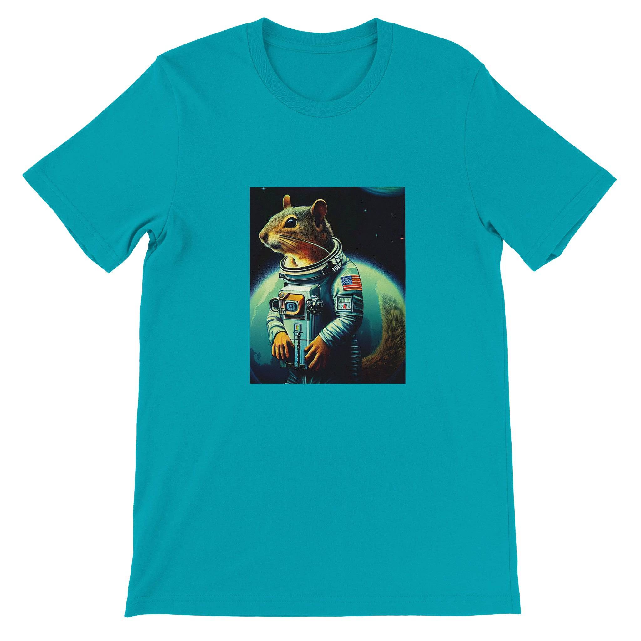 Budget Unisex Crewneck T-shirt/Squirrel-Astronaut - Enet Images