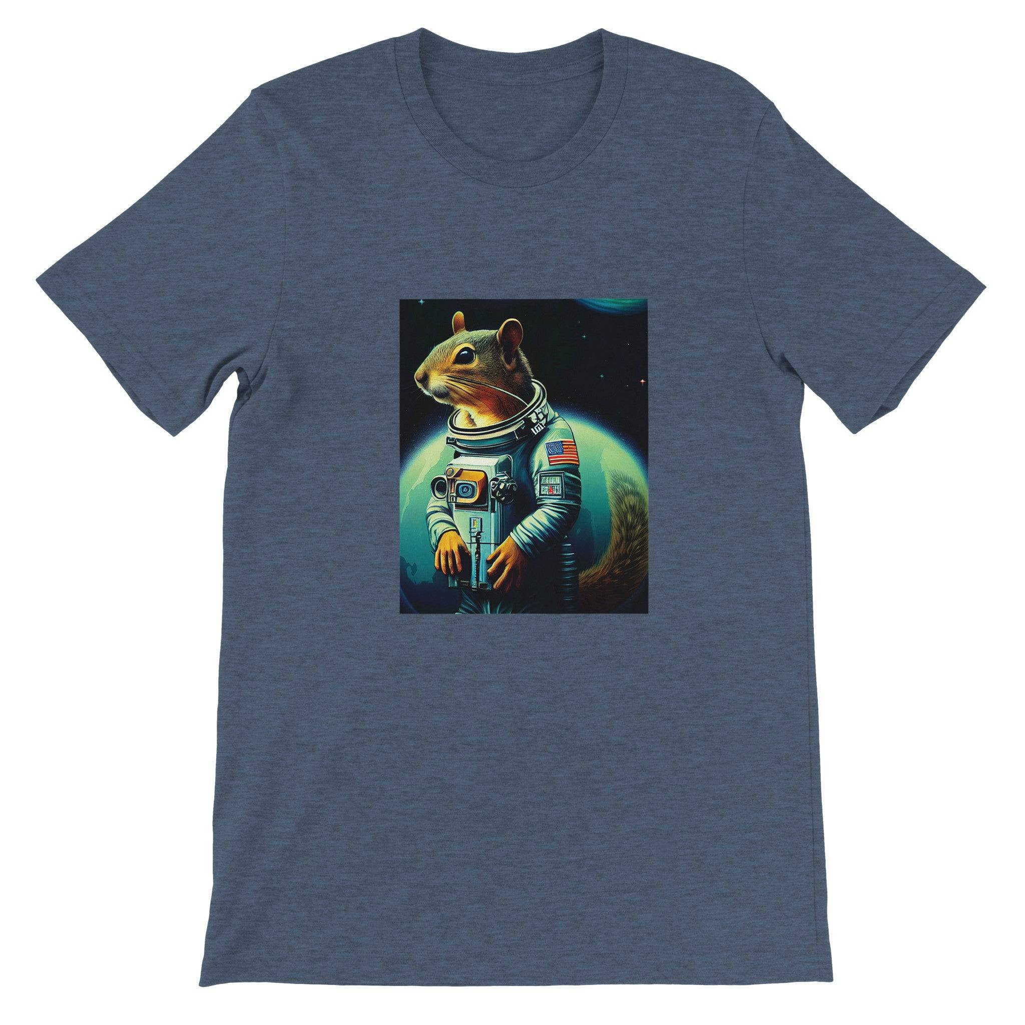 Budget Unisex Crewneck T-shirt/Squirrel-Astronaut - Enet Images