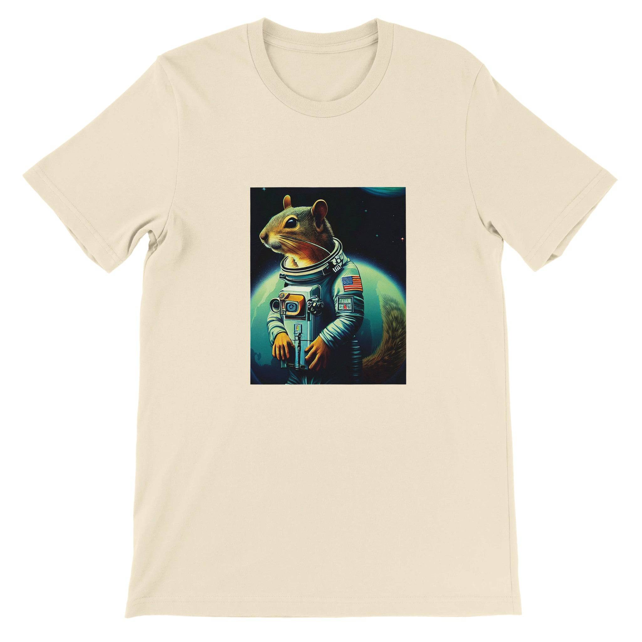 Budget Unisex Crewneck T-shirt/Squirrel-Astronaut - Enet Images