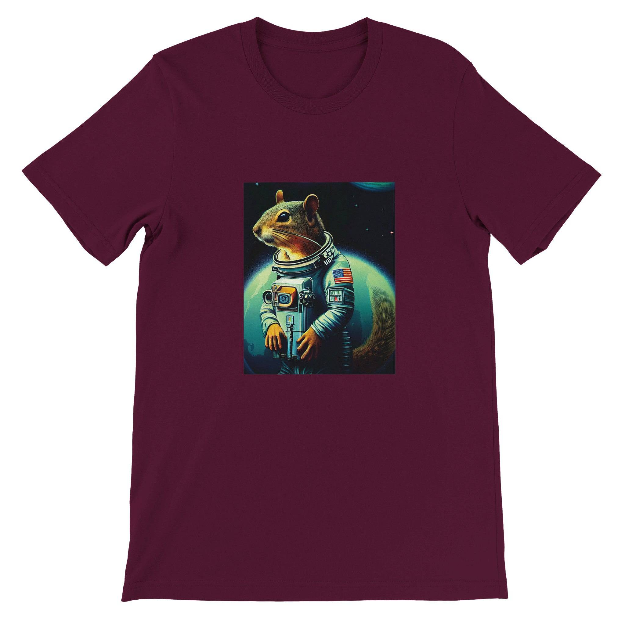Budget Unisex Crewneck T-shirt/Squirrel-Astronaut - Enet Images
