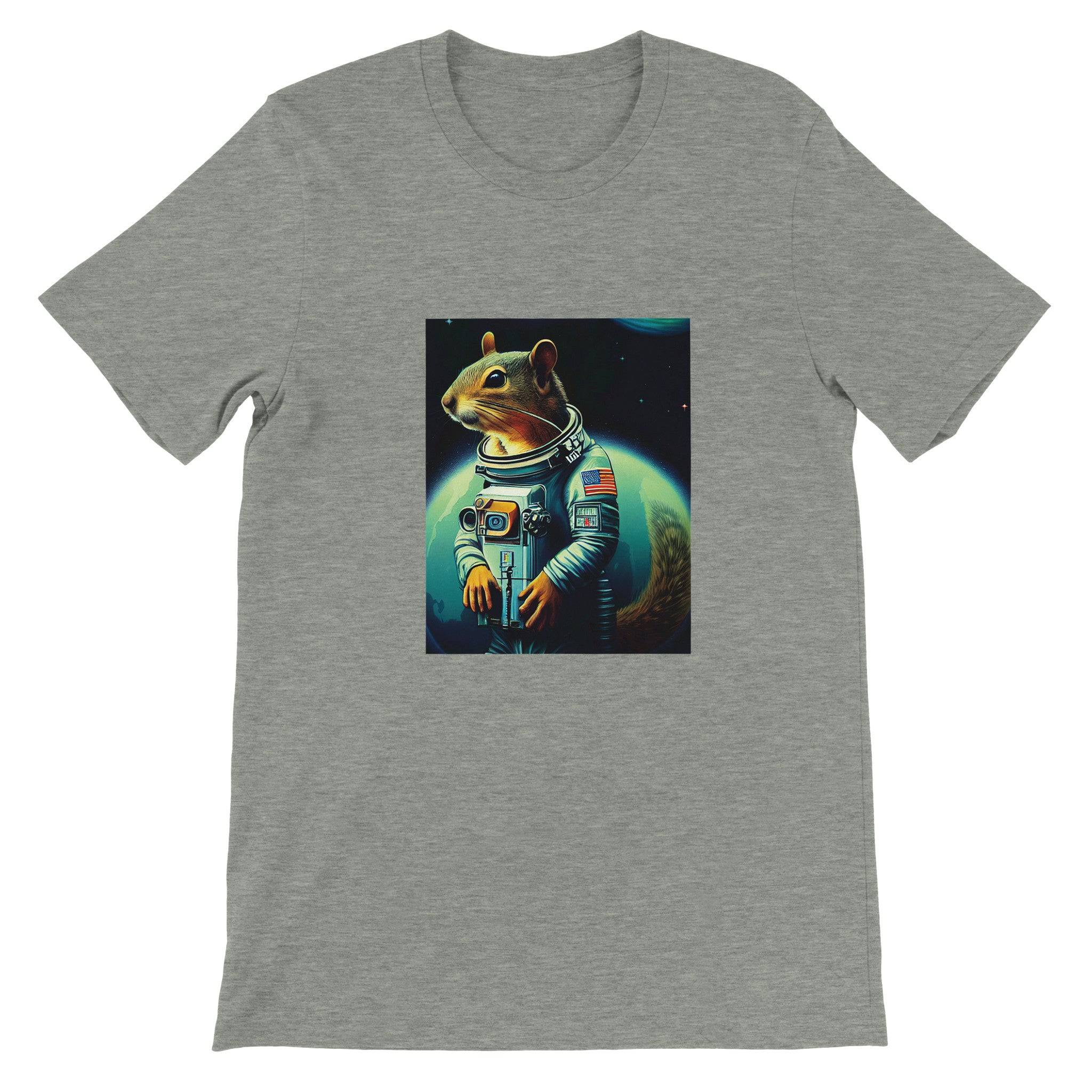 Budget Unisex Crewneck T-shirt/Squirrel-Astronaut - Enet Images