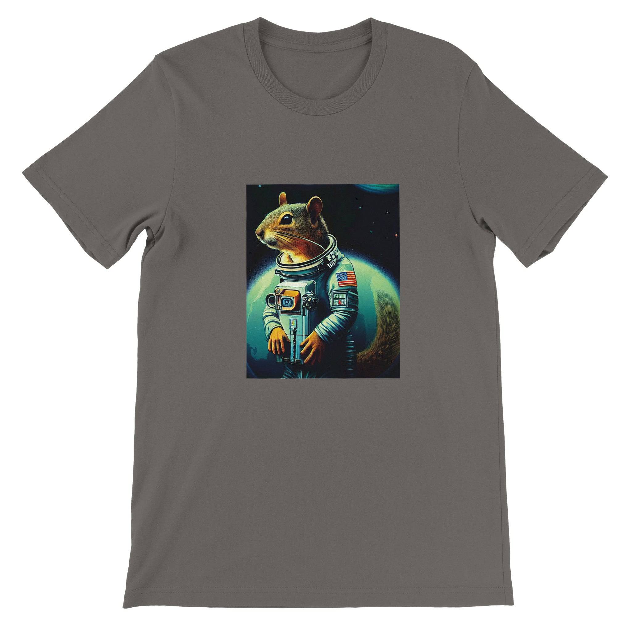 Budget Unisex Crewneck T-shirt/Squirrel-Astronaut - Enet Images