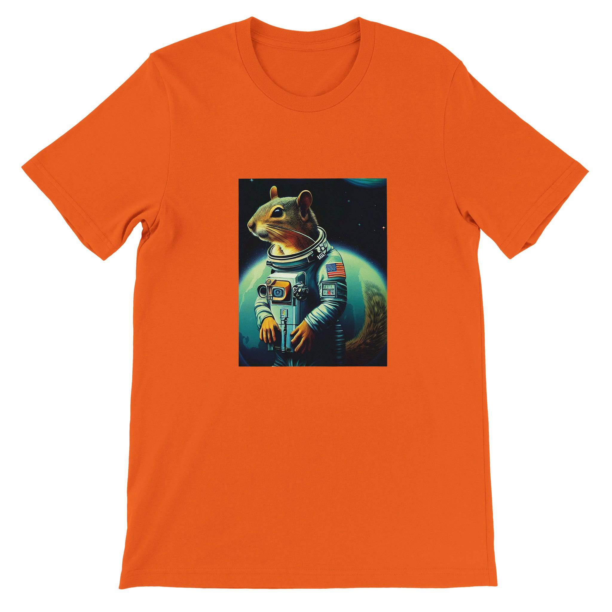 Budget Unisex Crewneck T-shirt/Squirrel-Astronaut - Enet Images