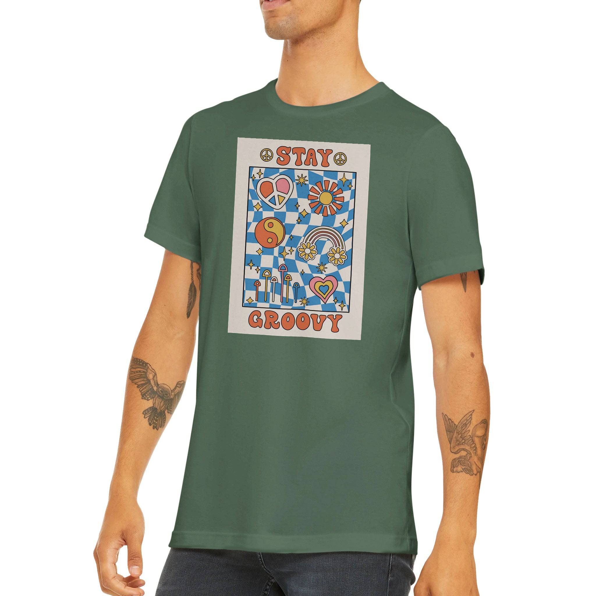 Budget Unisex Crewneck T-shirt/Stay-Groovy - Enet Images