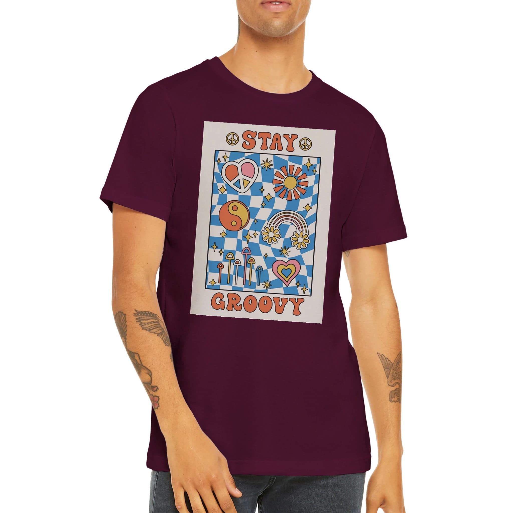 Budget Unisex Crewneck T-shirt/Stay-Groovy - Enet Images
