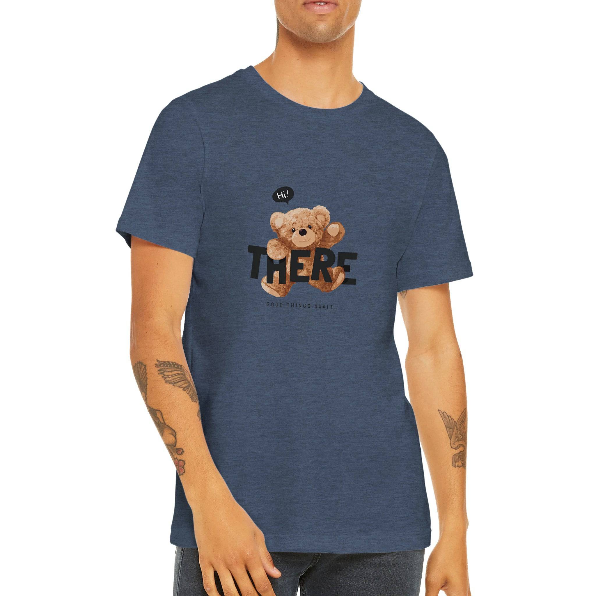 Budget Unisex Crewneck T-shirt/Teddy-Bear-Good-Things-Await - Enet Images