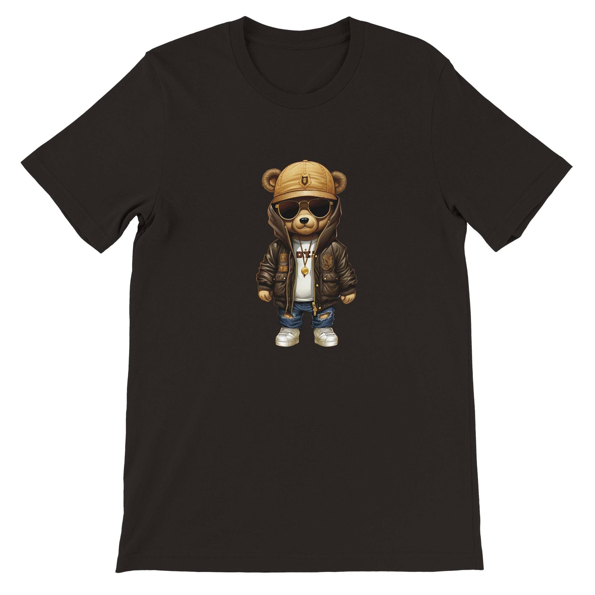 Budget Unisex Crewneck T-shirt/Teddy-Bear-Hip-Hop - Enet Images