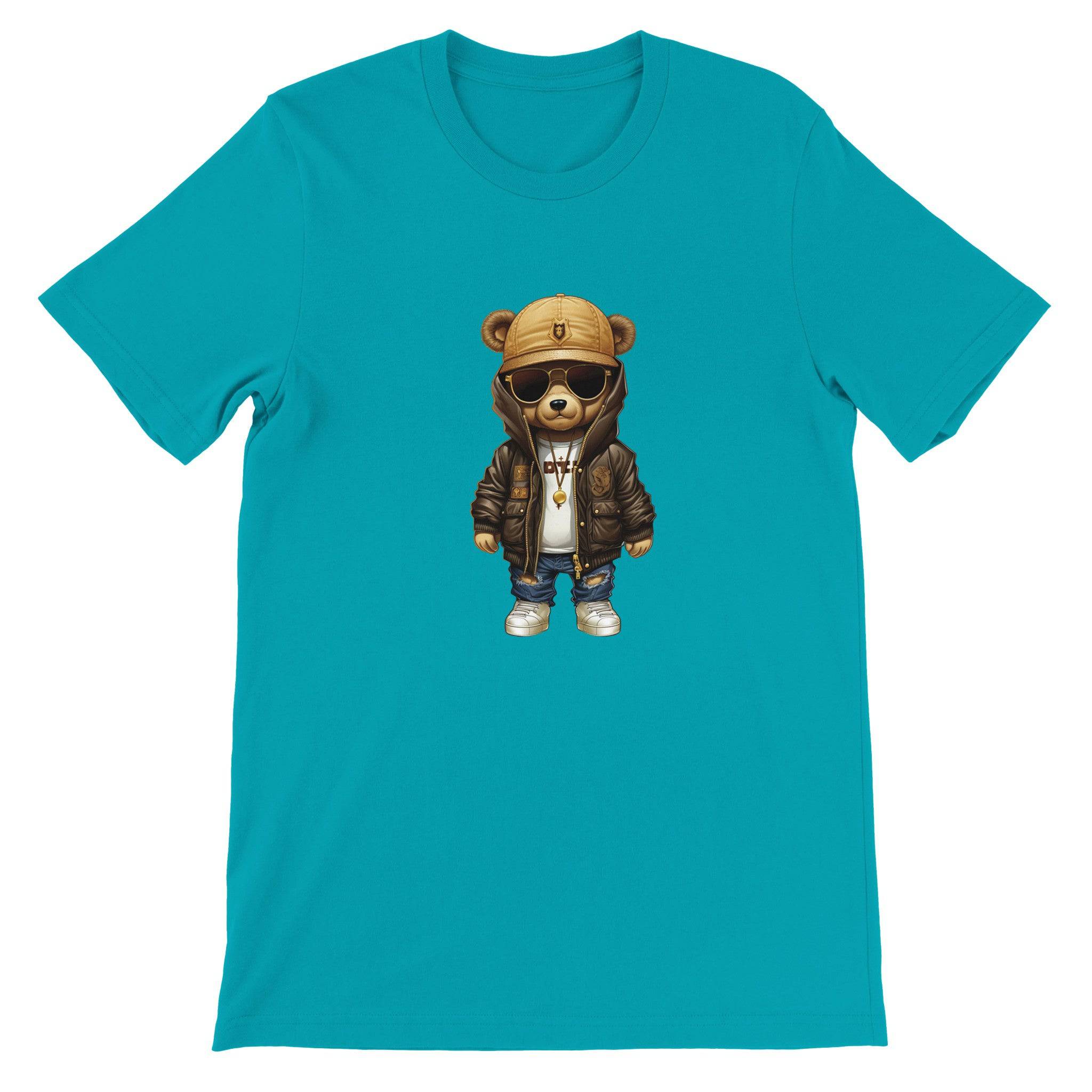 Budget Unisex Crewneck T-shirt/Teddy-Bear-Hip-Hop - Enet Images