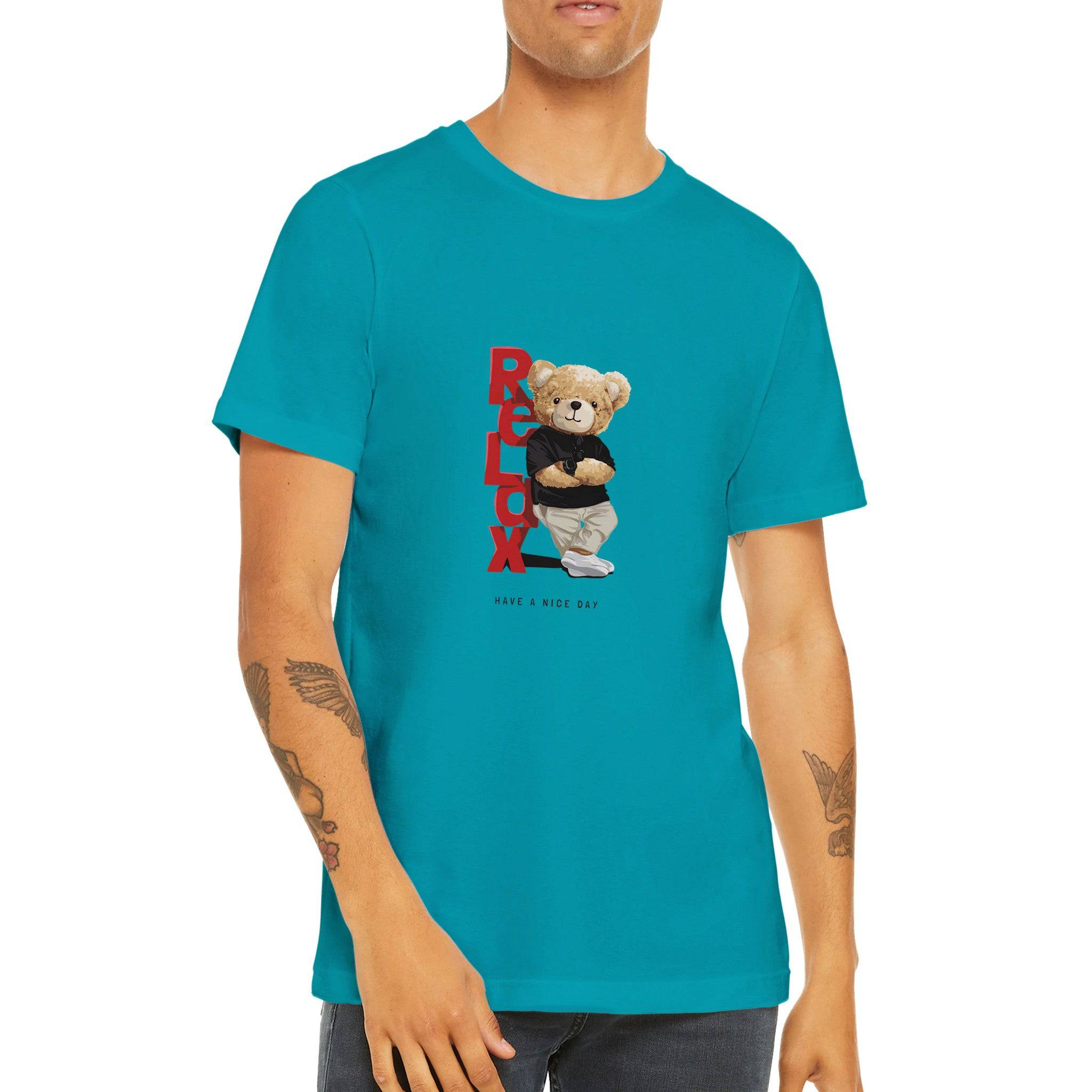 Budget Unisex Crewneck T-shirt/Teddy-Bear-Relax - Enet Images