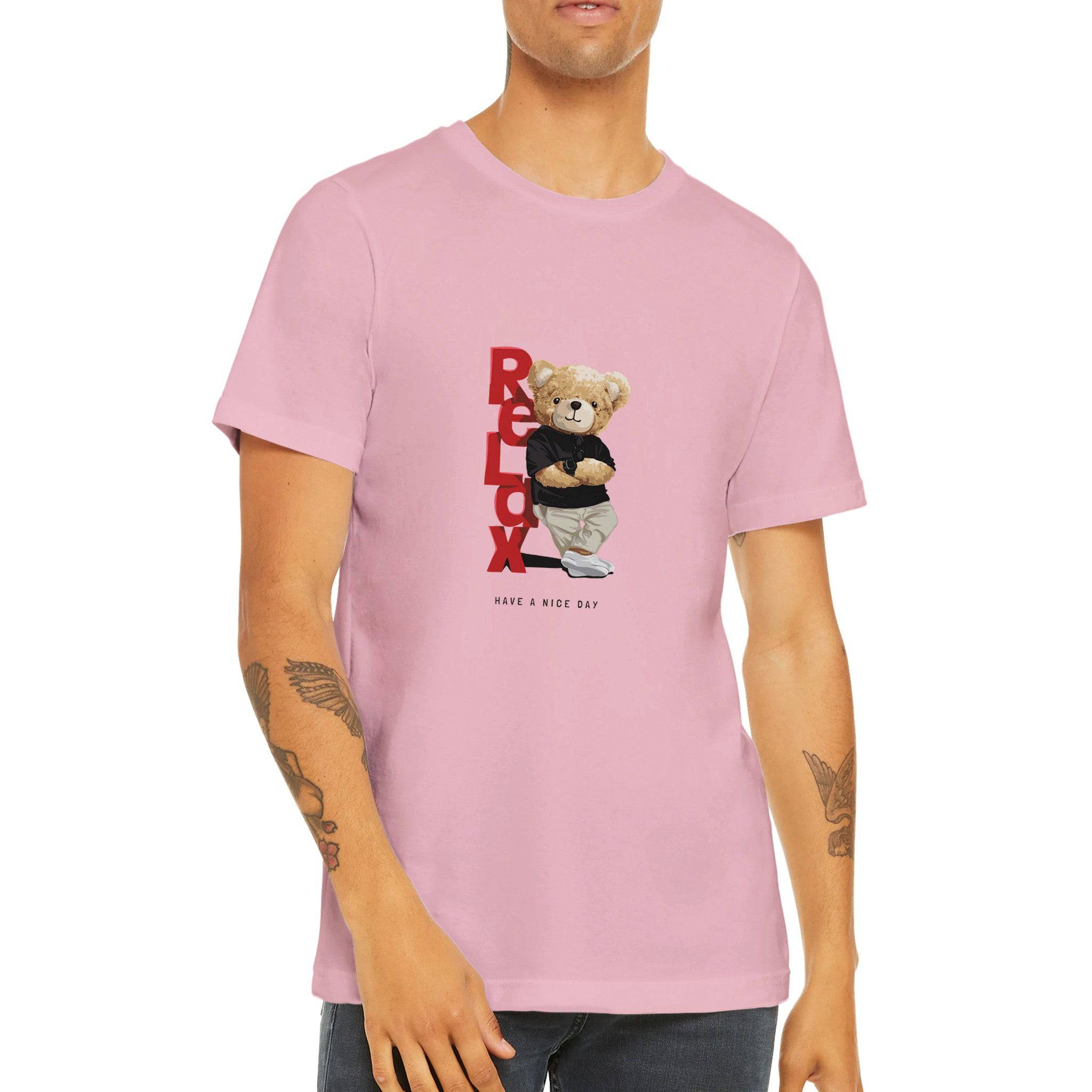 Budget Unisex Crewneck T-shirt/Teddy-Bear-Relax - Enet Images