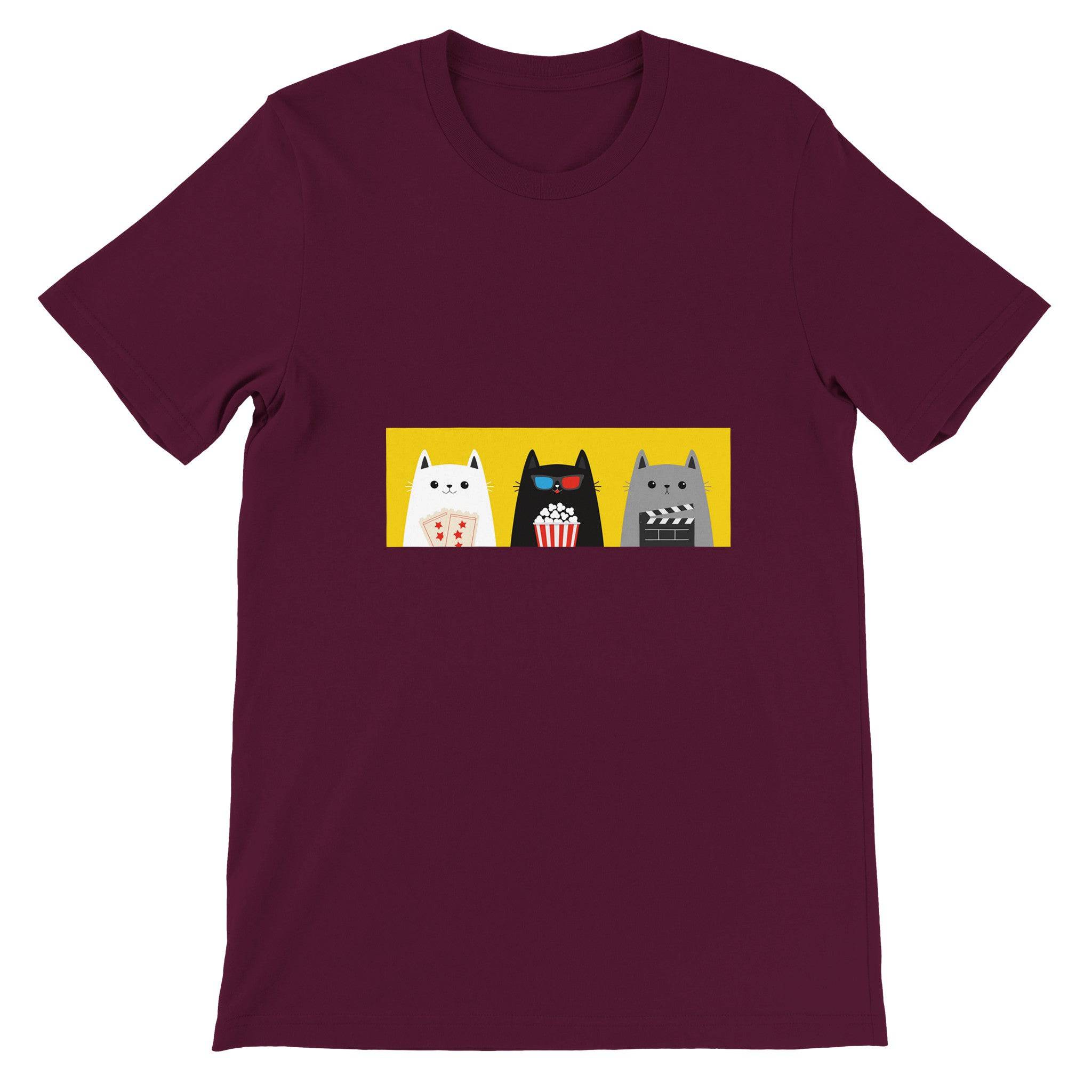 Budget Unisex Crewneck T-shirt/Three-Cats-Fellows - Enet Images