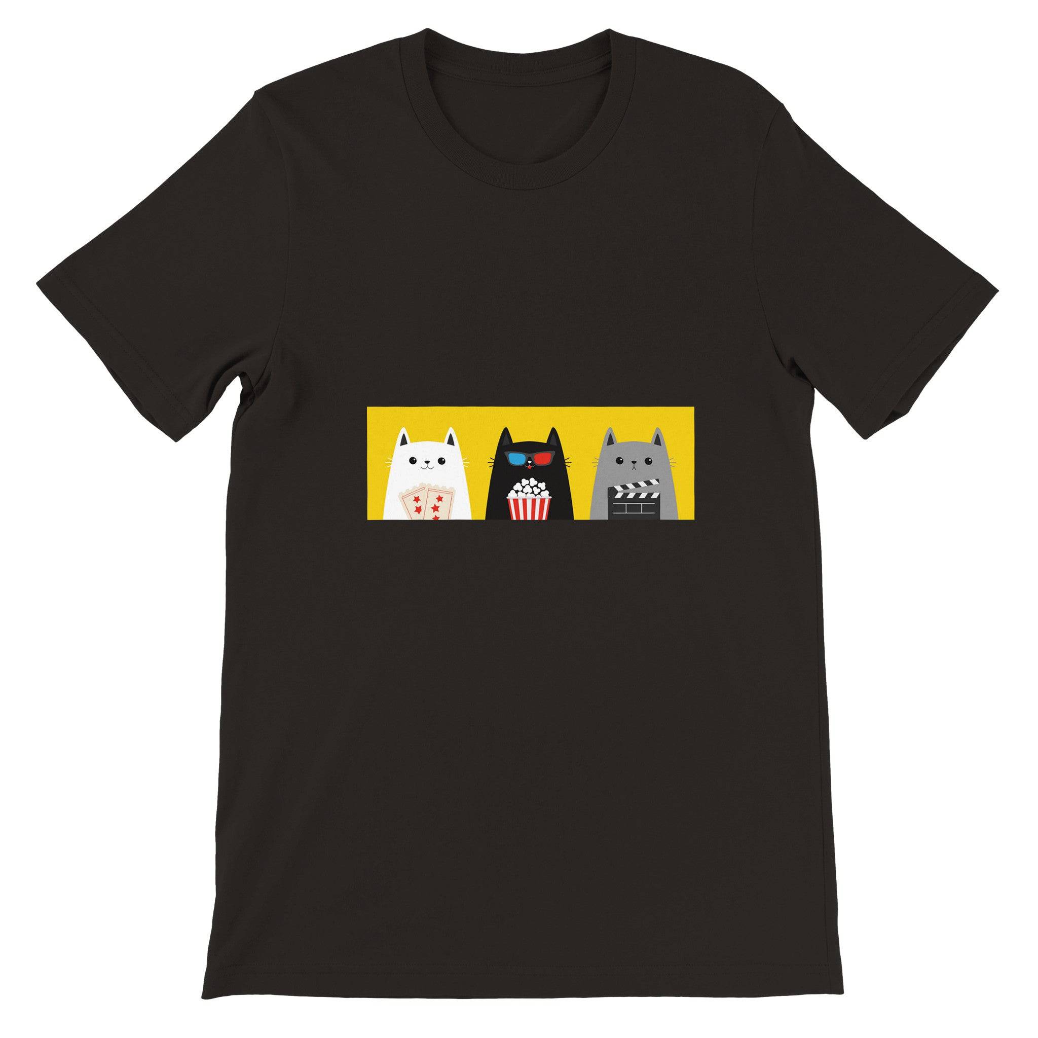 Budget Unisex Crewneck T-shirt/Three-Cats-Fellows - Enet Images