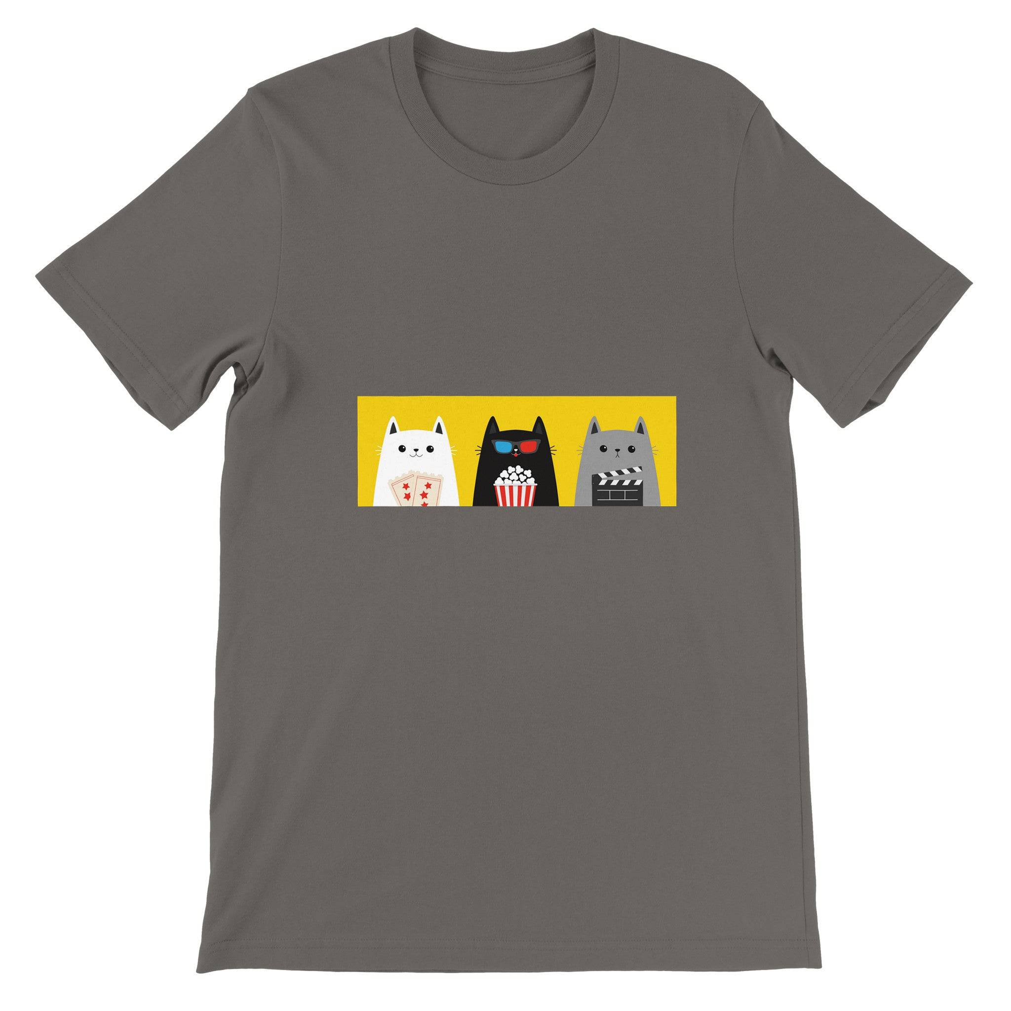 Budget Unisex Crewneck T-shirt/Three-Cats-Fellows - Enet Images