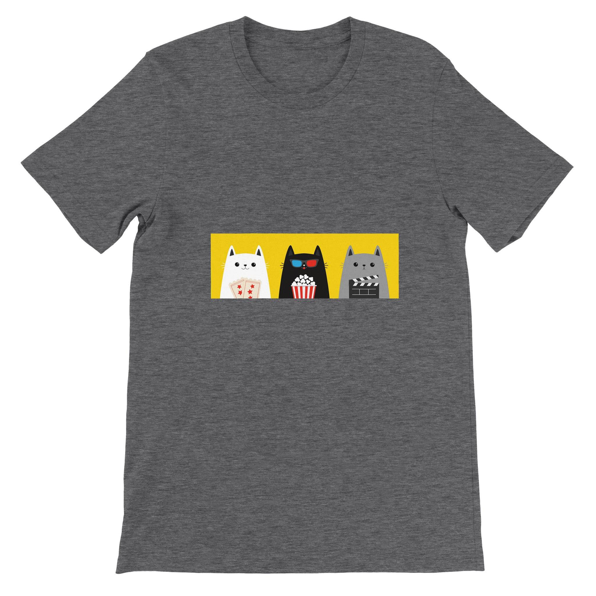 Budget Unisex Crewneck T-shirt/Three-Cats-Fellows - Enet Images