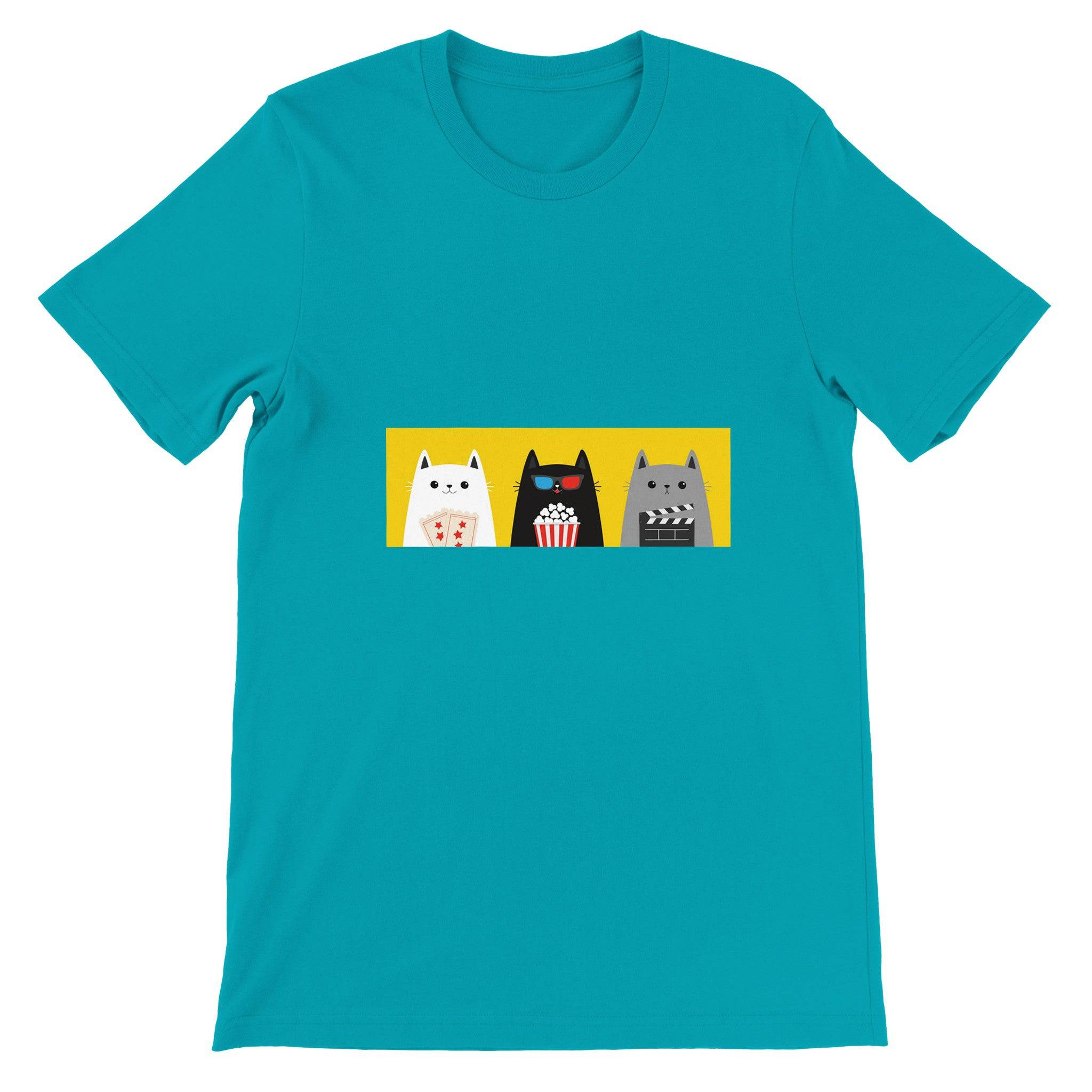 Budget Unisex Crewneck T-shirt/Three-Cats-Fellows - Enet Images