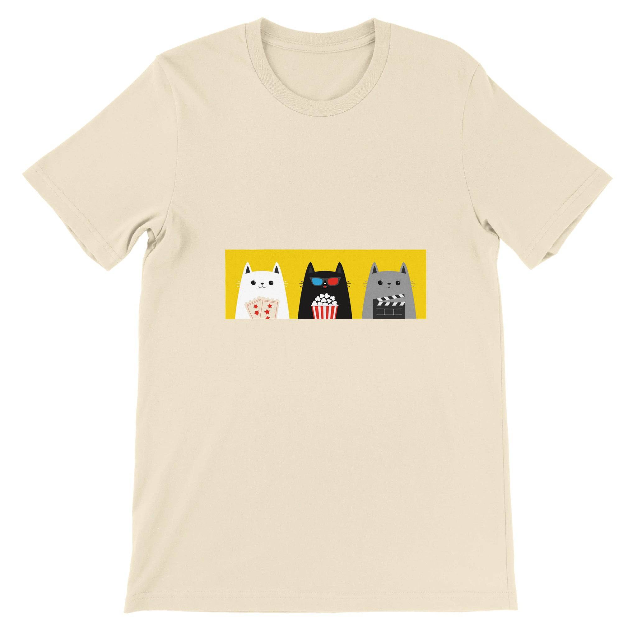 Budget Unisex Crewneck T-shirt/Three-Cats-Fellows - Enet Images