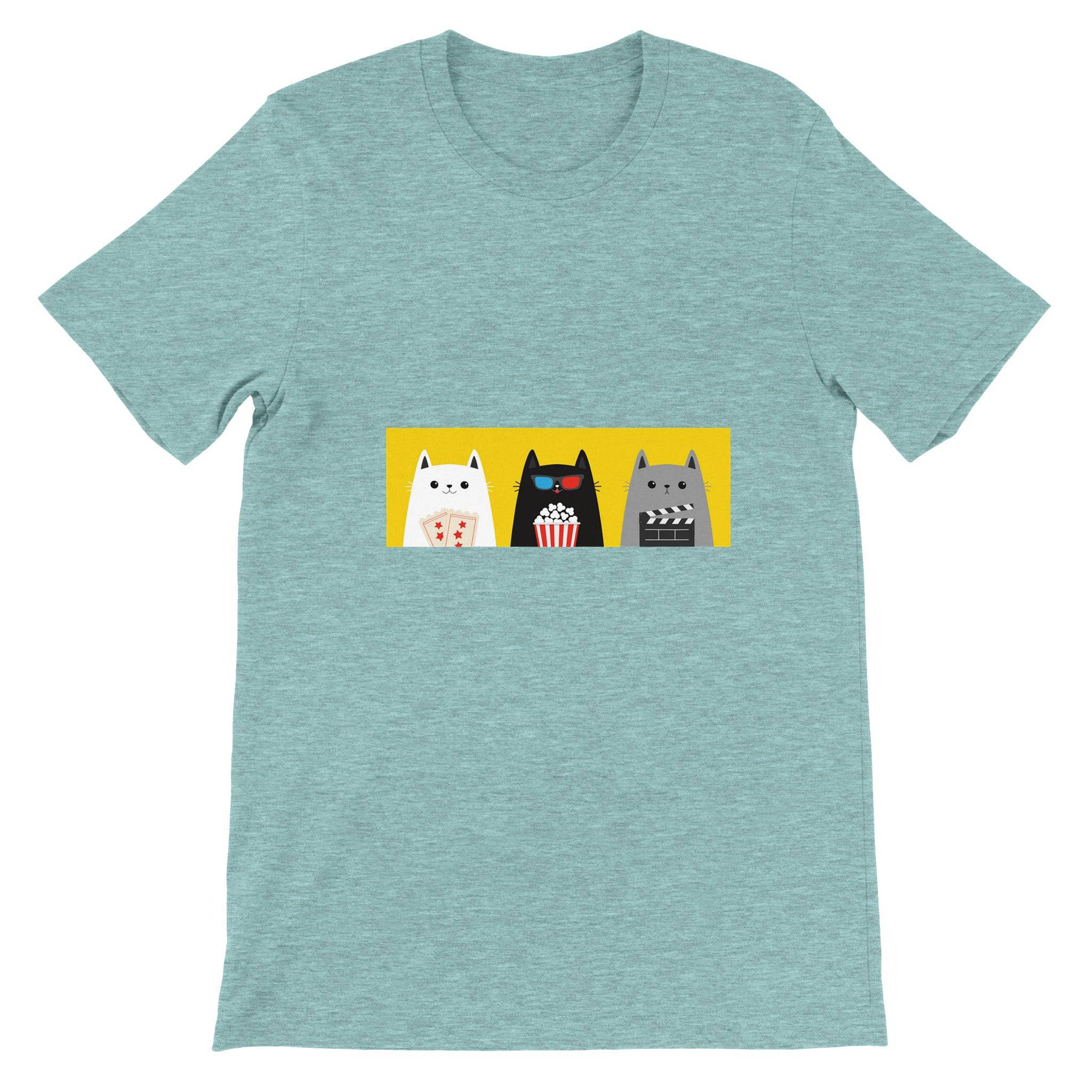 Budget Unisex Crewneck T-shirt/Three-Cats-Fellows - Enet Images