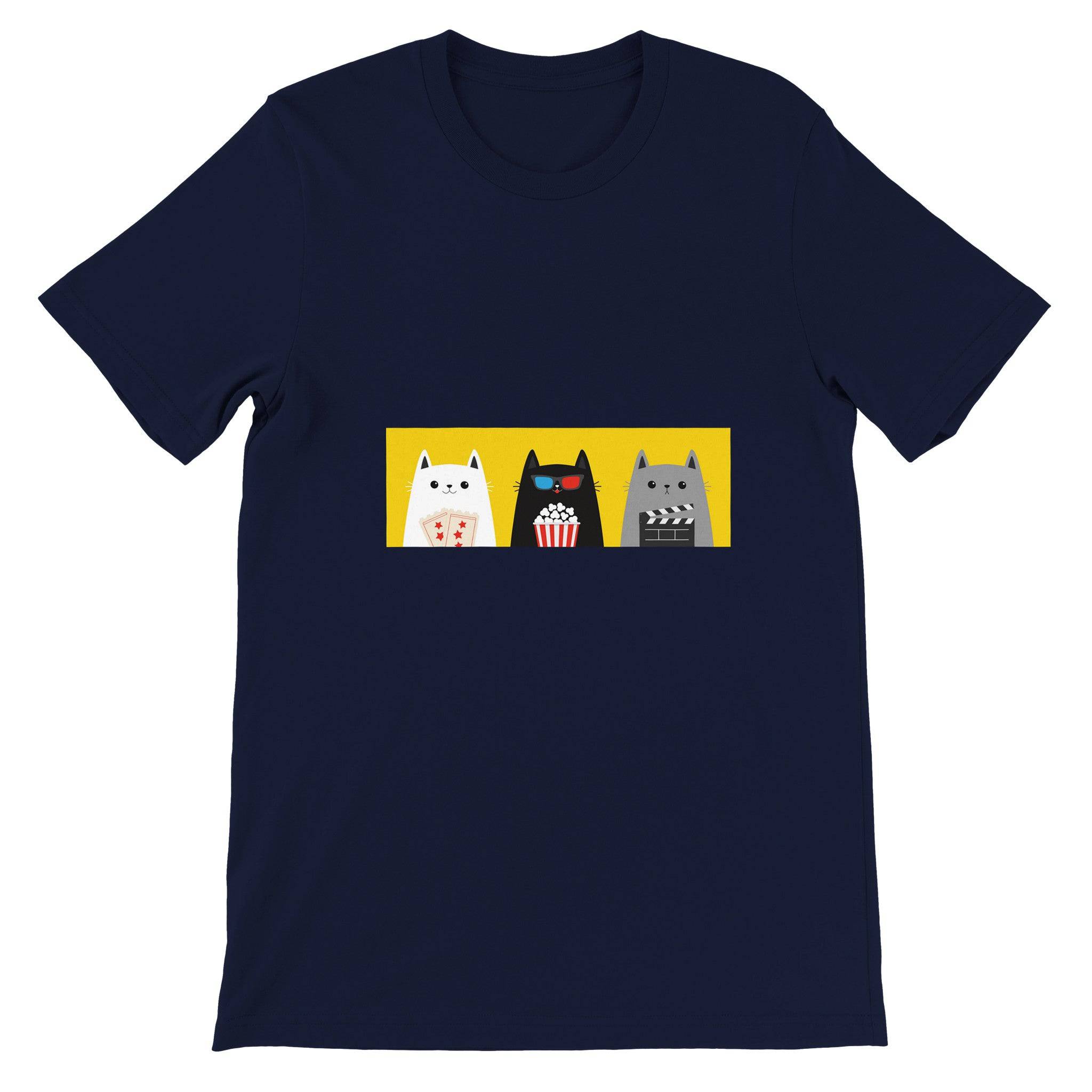 Budget Unisex Crewneck T-shirt/Three-Cats-Fellows - Enet Images