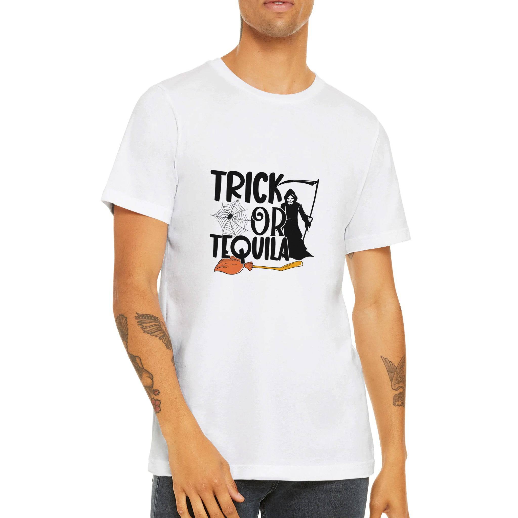 Budget Unisex Crewneck T-shirt/Trick-Or-Tequila - Enet Images