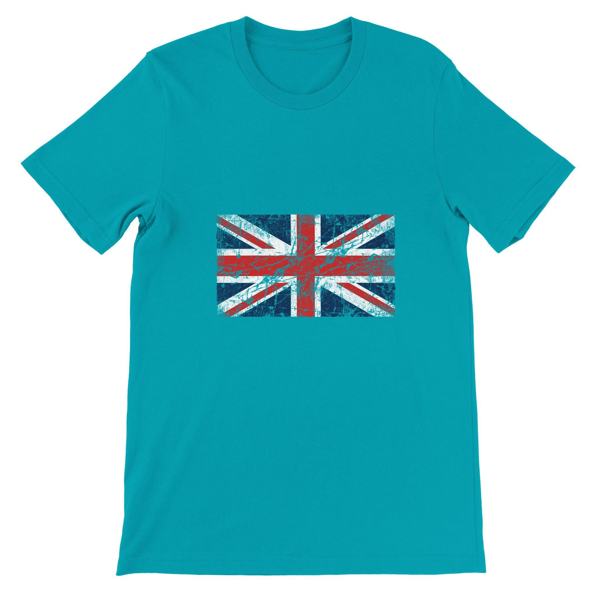 Budget Unisex Crewneck T-shirt/UK-Flag-Vintage - Enet Images