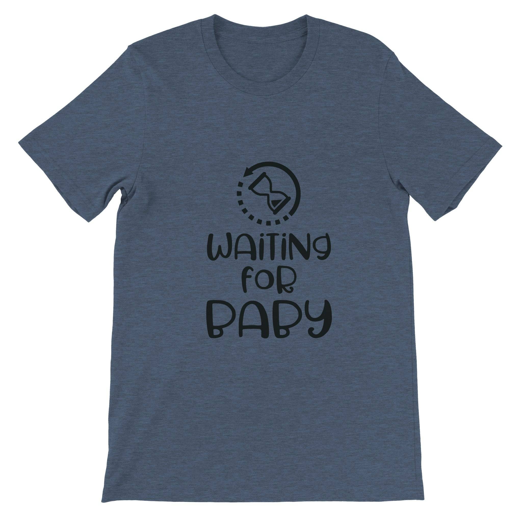 Budget Unisex Crewneck T-shirt/Waiting-For-Baby - Enet Images