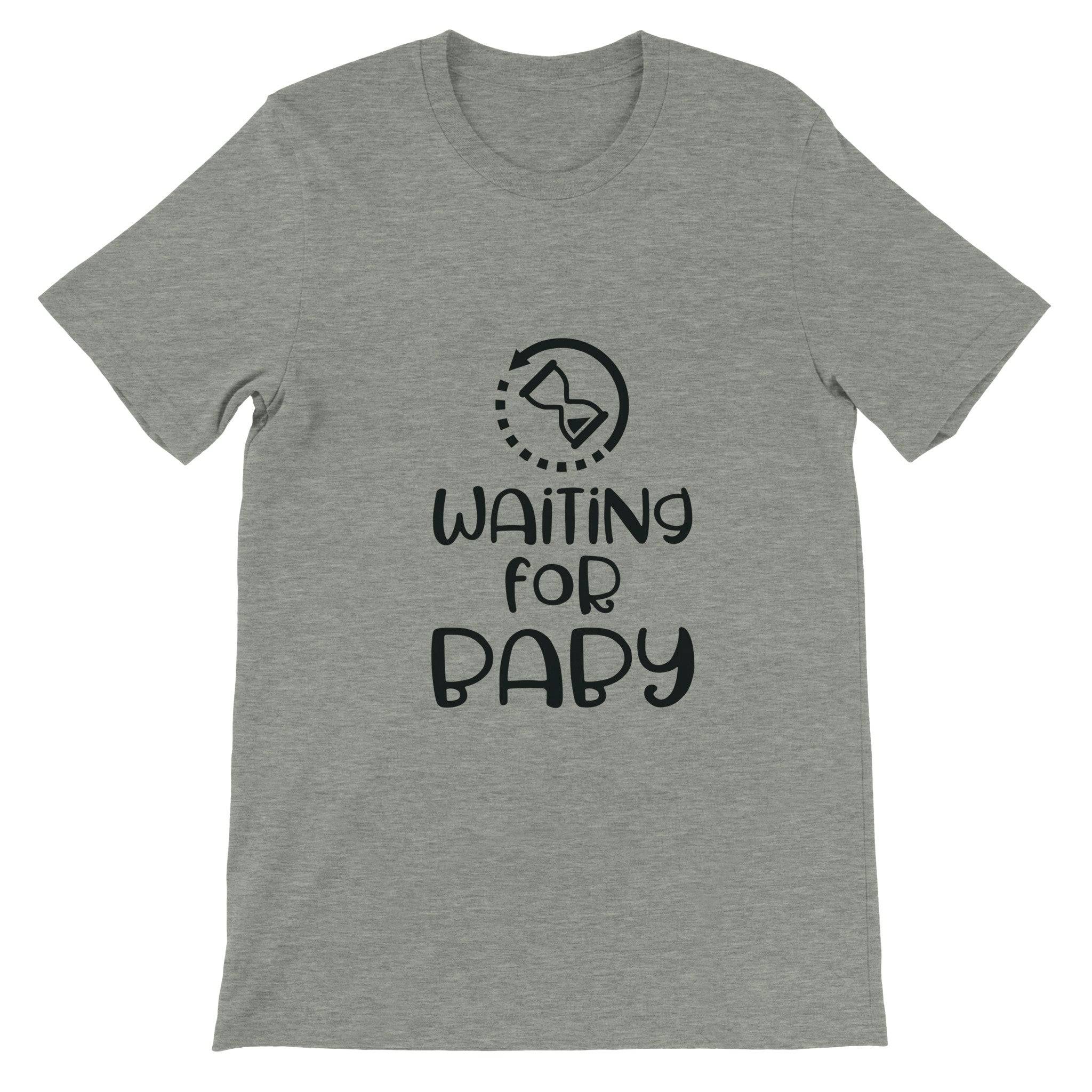 Budget Unisex Crewneck T-shirt/Waiting-For-Baby - Enet Images