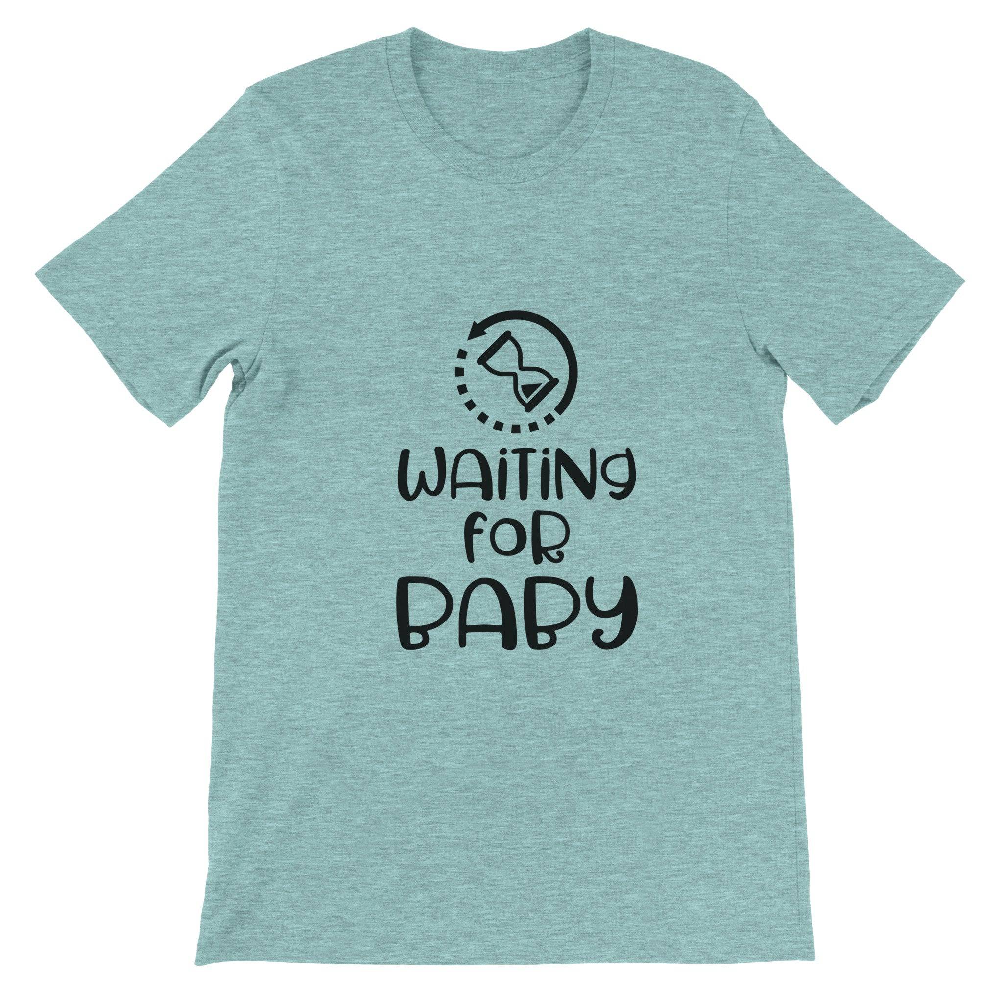 Budget Unisex Crewneck T-shirt/Waiting-For-Baby - Enet Images