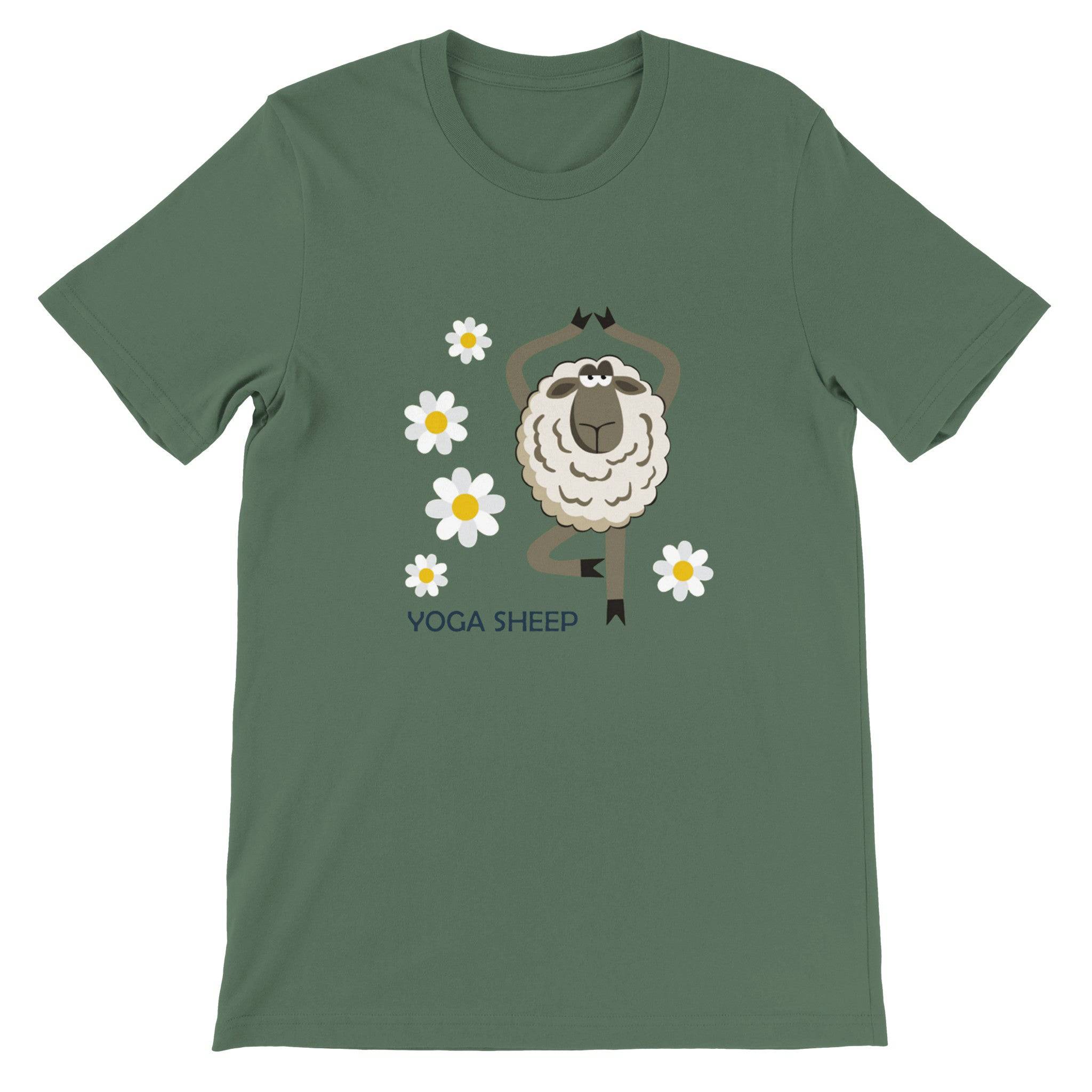 Budget Unisex Crewneck T-shirt/Yoga-Sheep - Enet Images