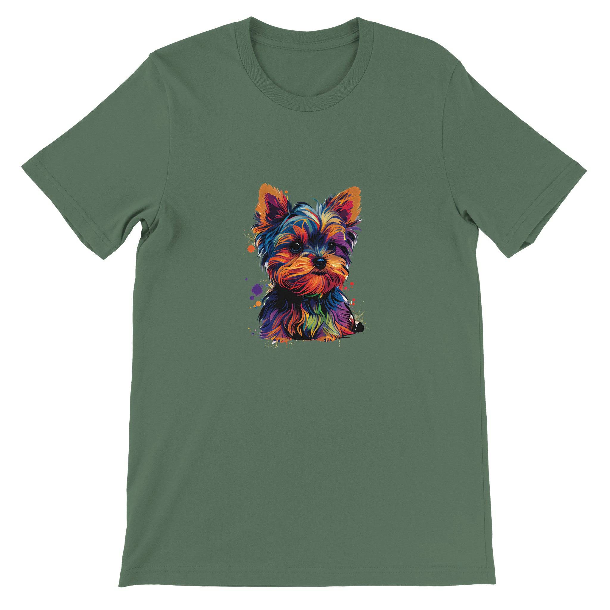 Budget Unisex Crewneck T-shirt/Yorkie-Colorful - Enet Images