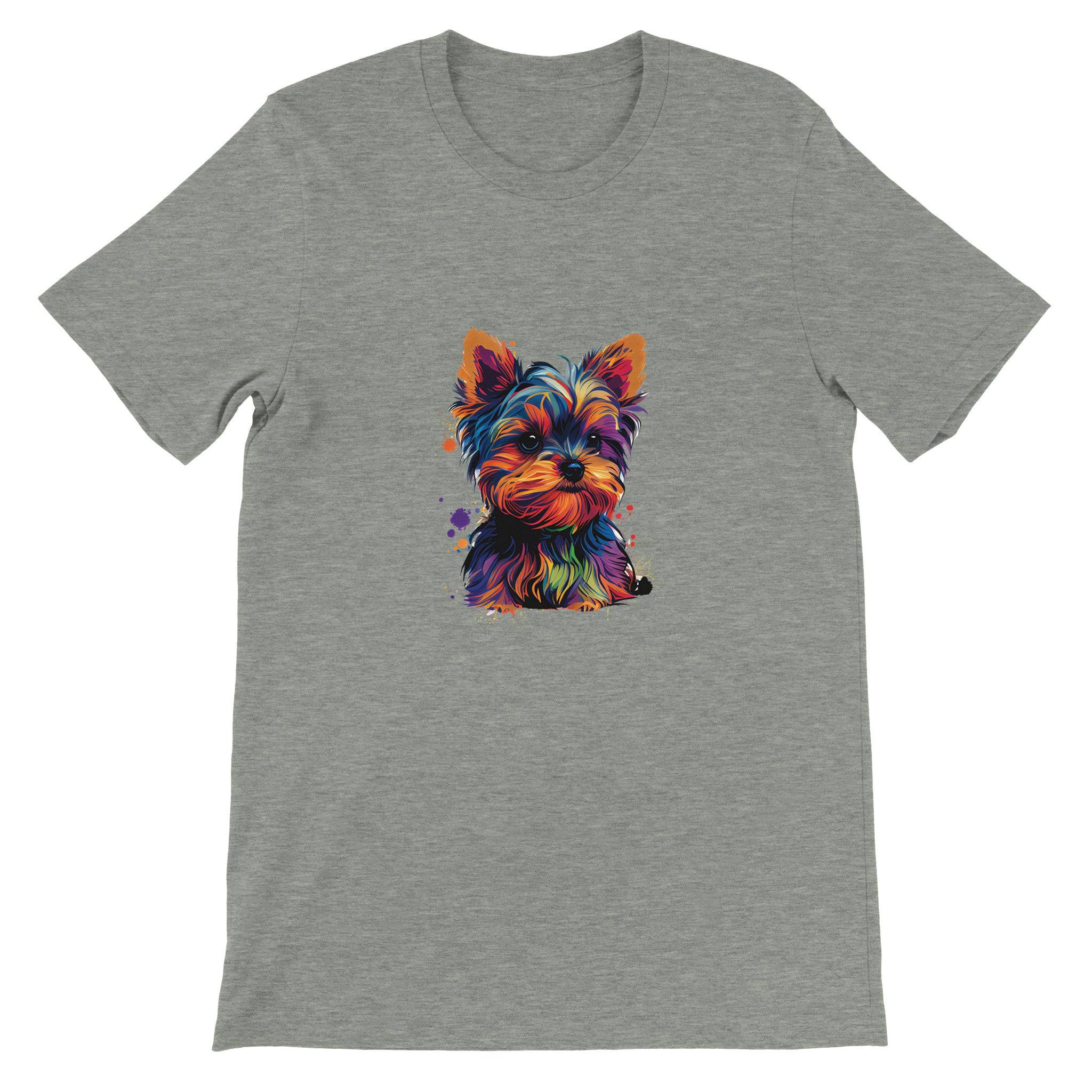 Budget Unisex Crewneck T-shirt/Yorkie-Colorful - Enet Images