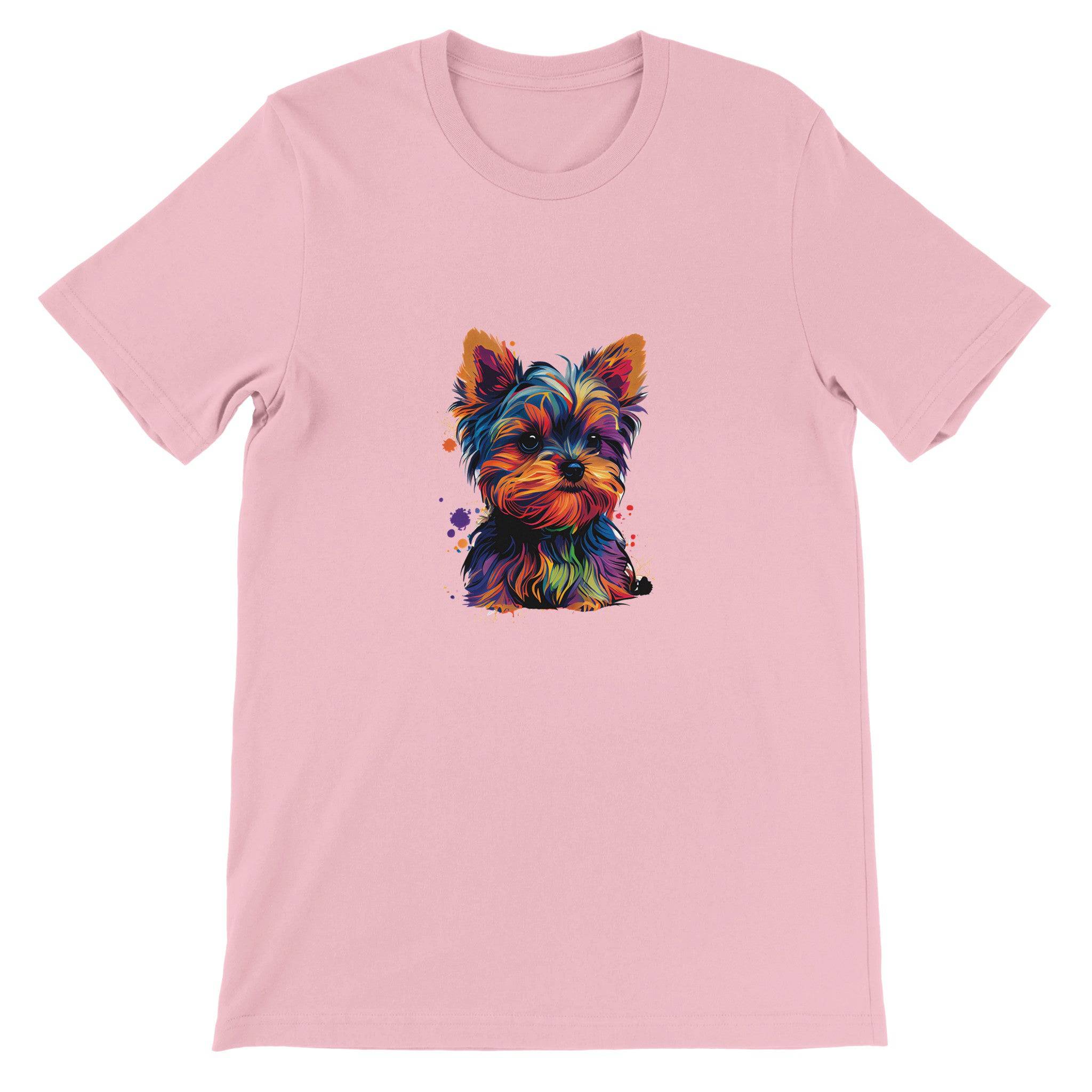 Budget Unisex Crewneck T-shirt/Yorkie-Colorful - Enet Images