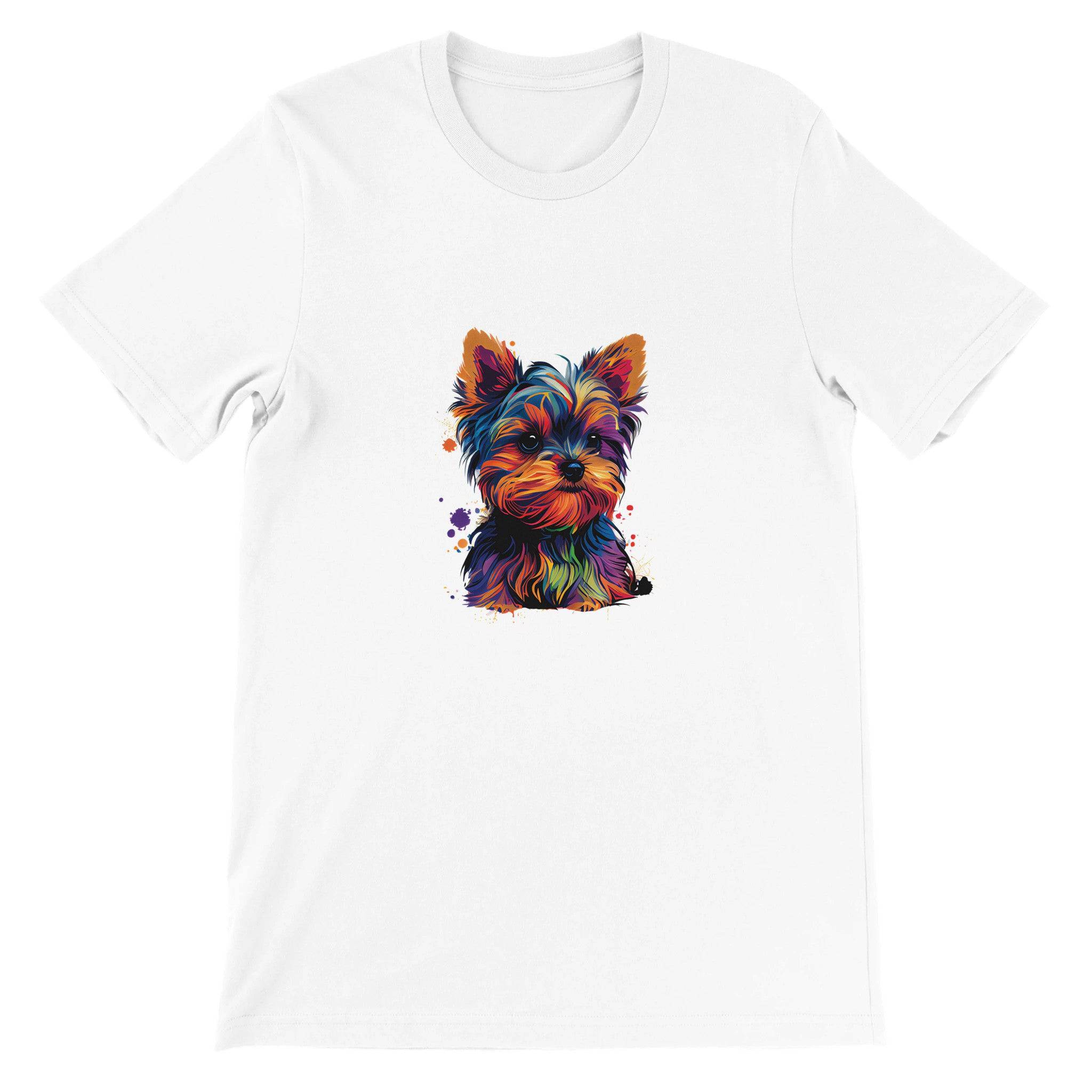 Budget Unisex Crewneck T-shirt/Yorkie-Colorful - Enet Images