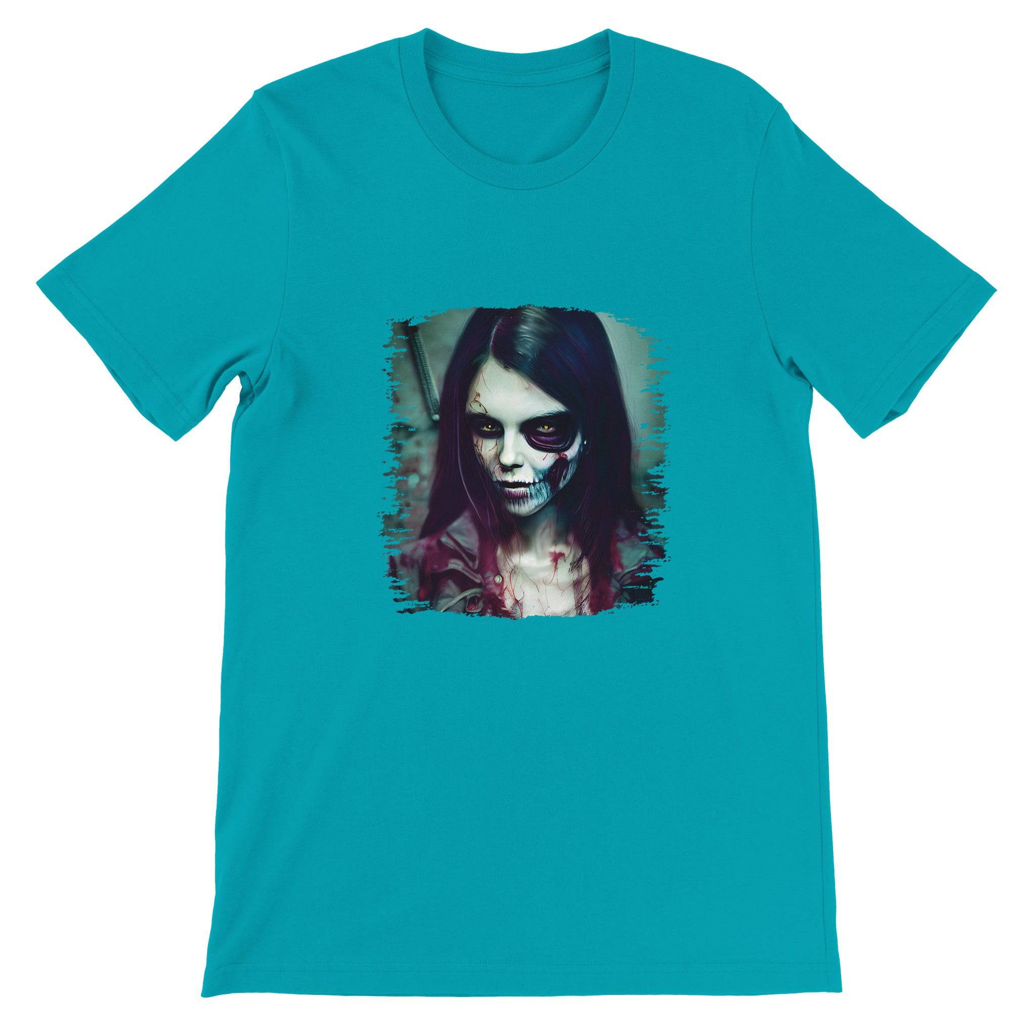 Budget Unisex Crewneck T-shirt/Zombie-Lady - Enet Images