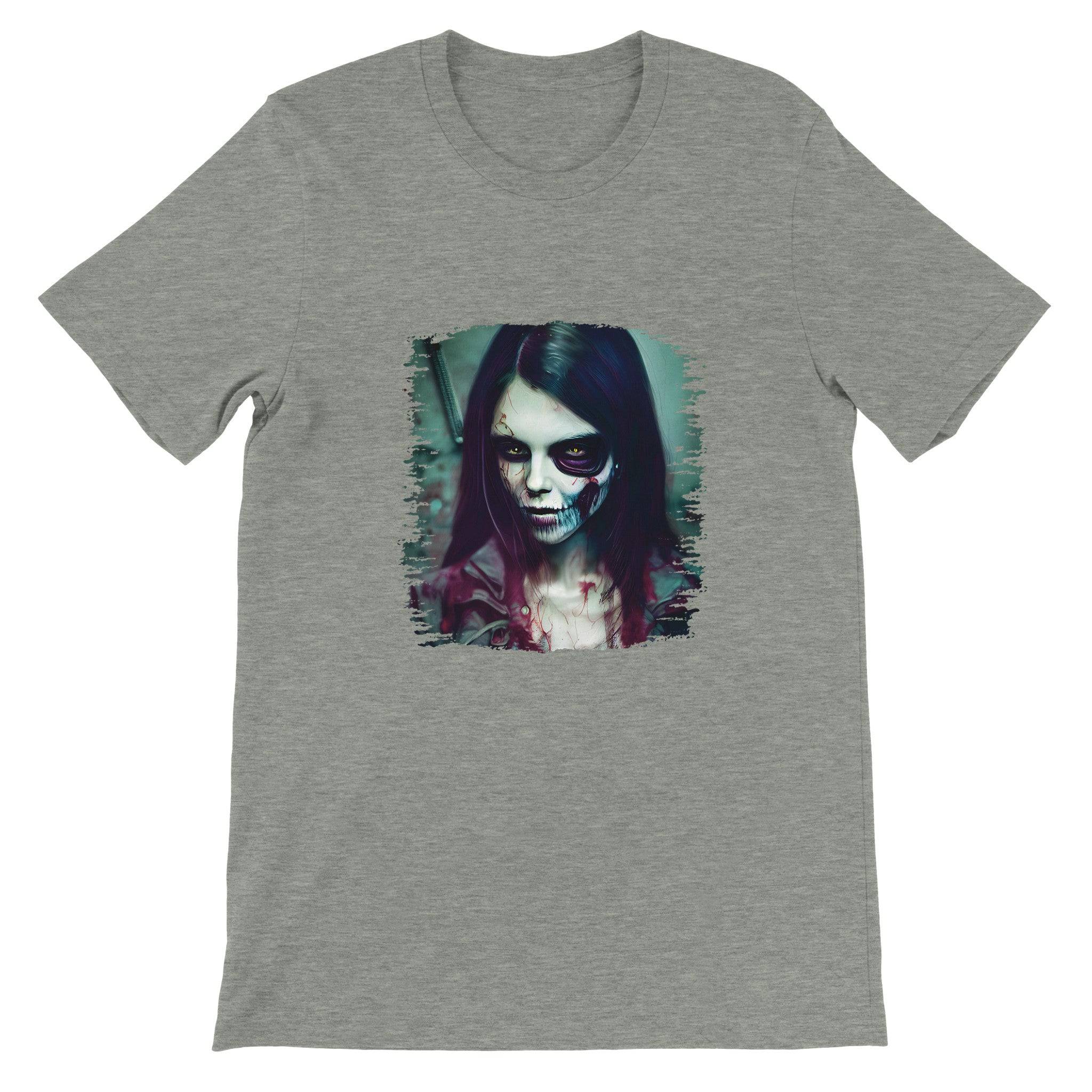 Budget Unisex Crewneck T-shirt/Zombie-Lady - Enet Images