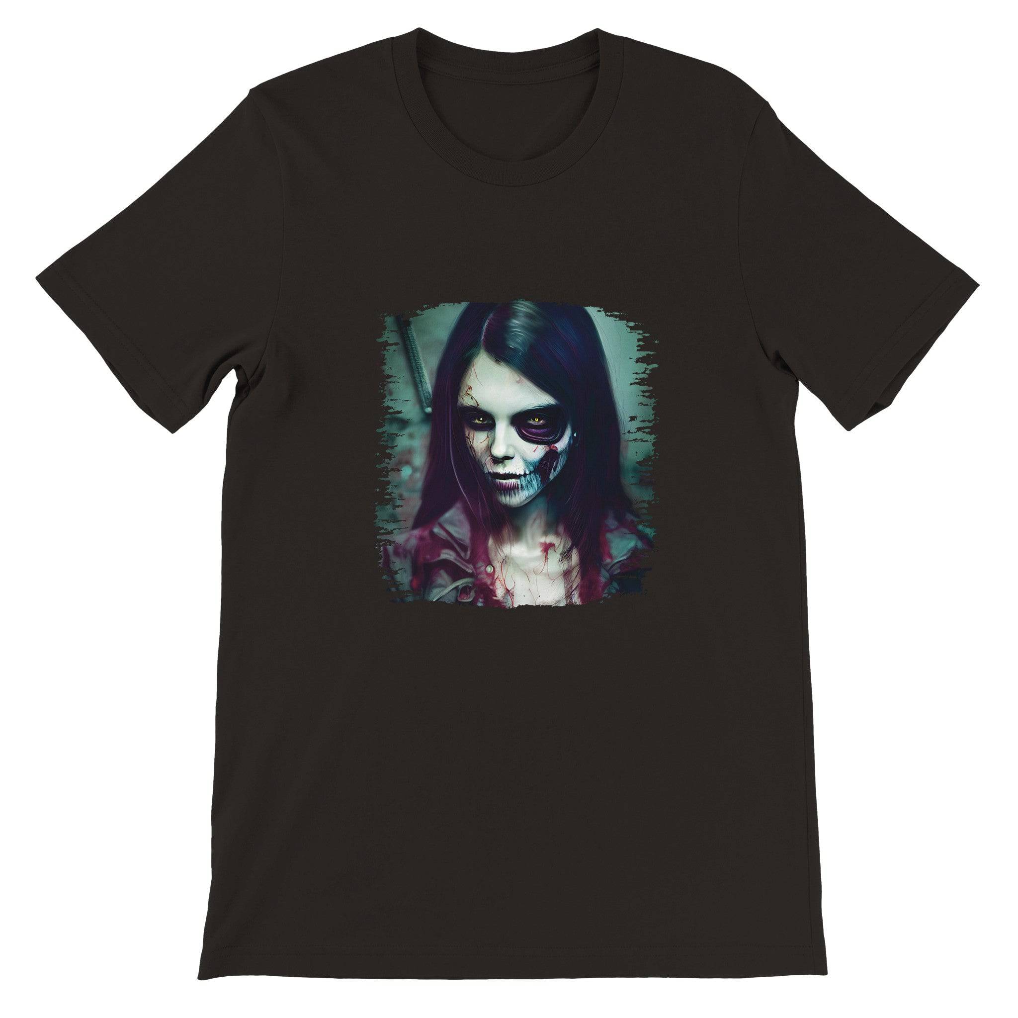 Budget Unisex Crewneck T-shirt/Zombie-Lady - Enet Images