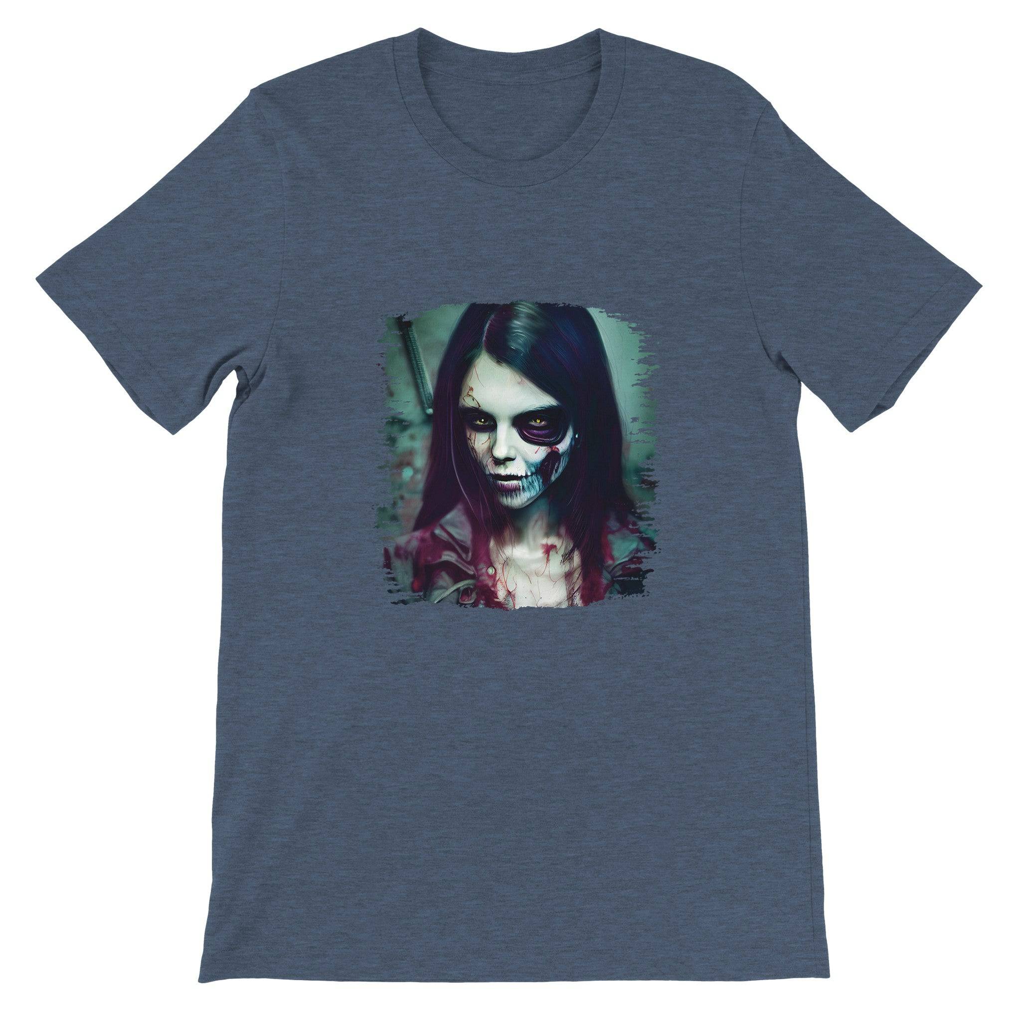 Budget Unisex Crewneck T-shirt/Zombie-Lady - Enet Images