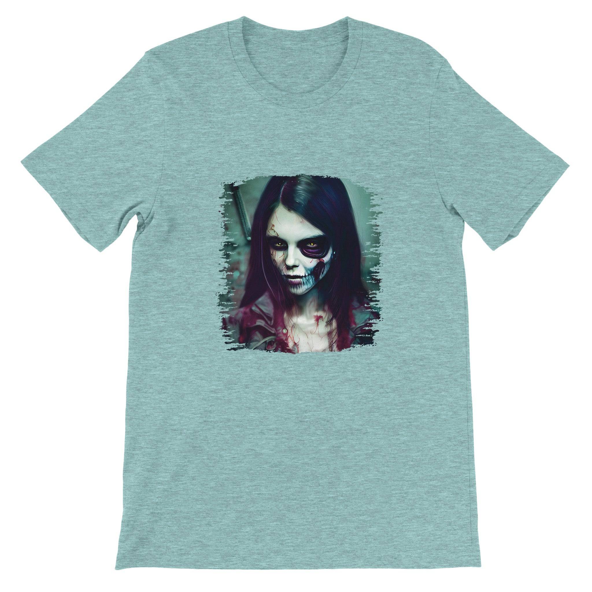 Budget Unisex Crewneck T-shirt/Zombie-Lady - Enet Images