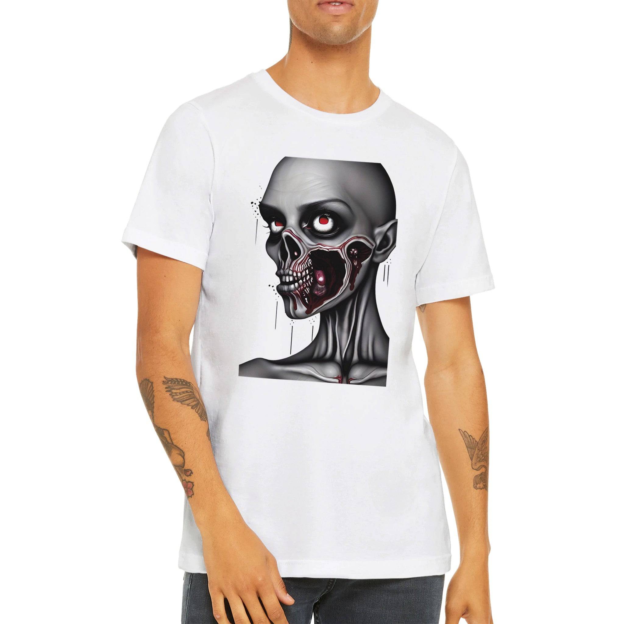 Budget Unisex Crewneck T-shirt/Zombie-Portrait - Enet Images