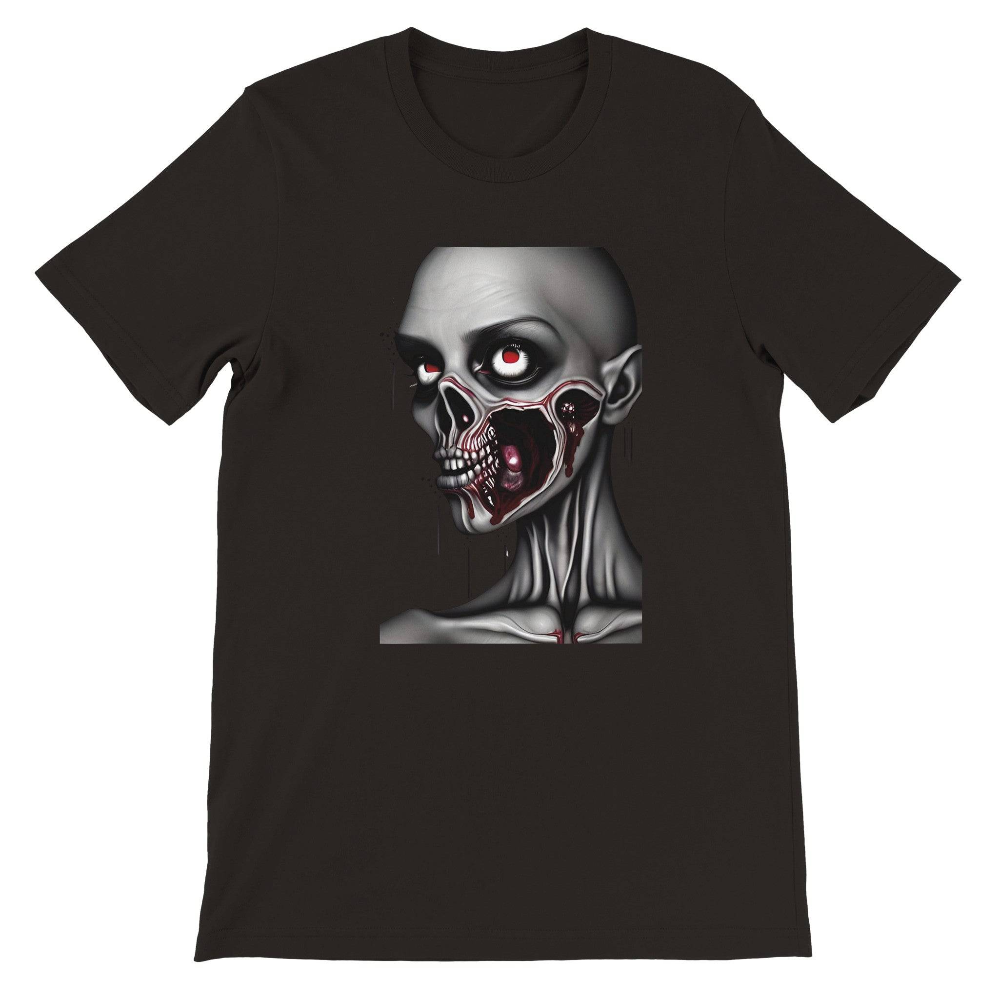 Budget Unisex Crewneck T-shirt/Zombie-Portrait - Enet Images