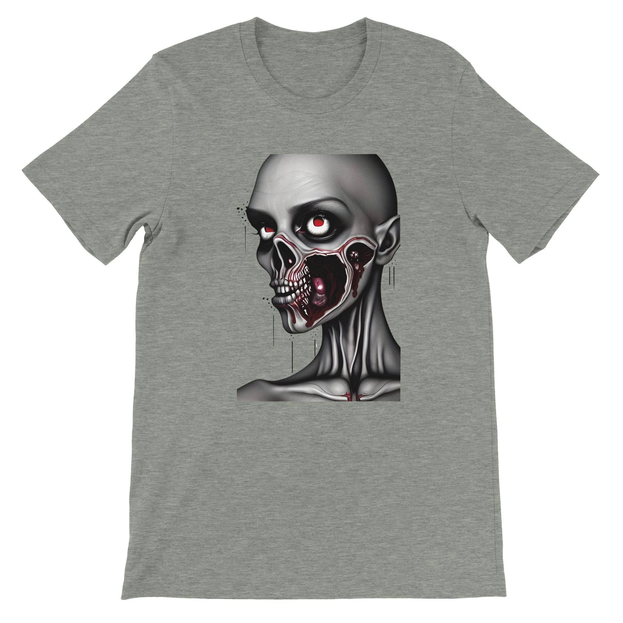 Budget Unisex Crewneck T-shirt/Zombie-Portrait - Enet Images