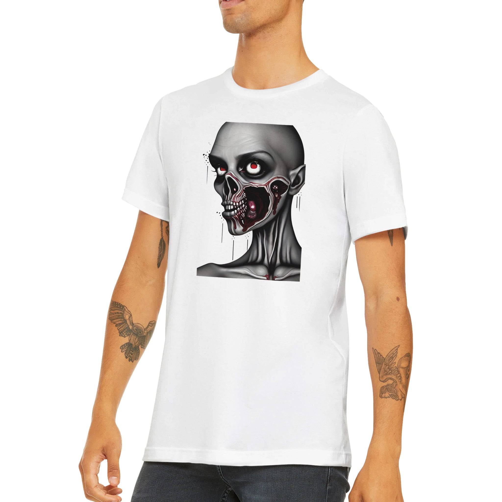 Budget Unisex Crewneck T-shirt/Zombie-Portrait - Enet Images